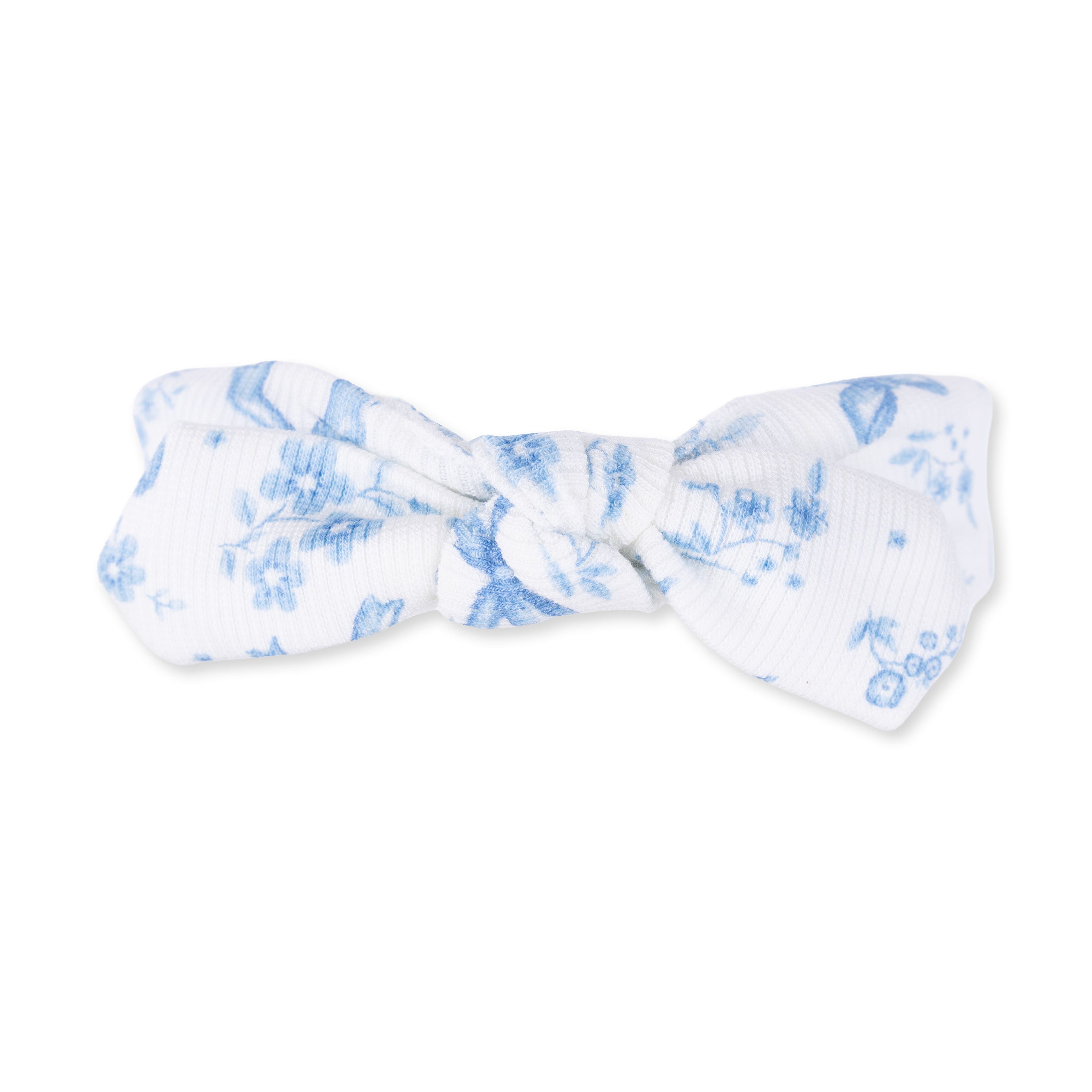 Blue Bows and Flowers - Knot Headband