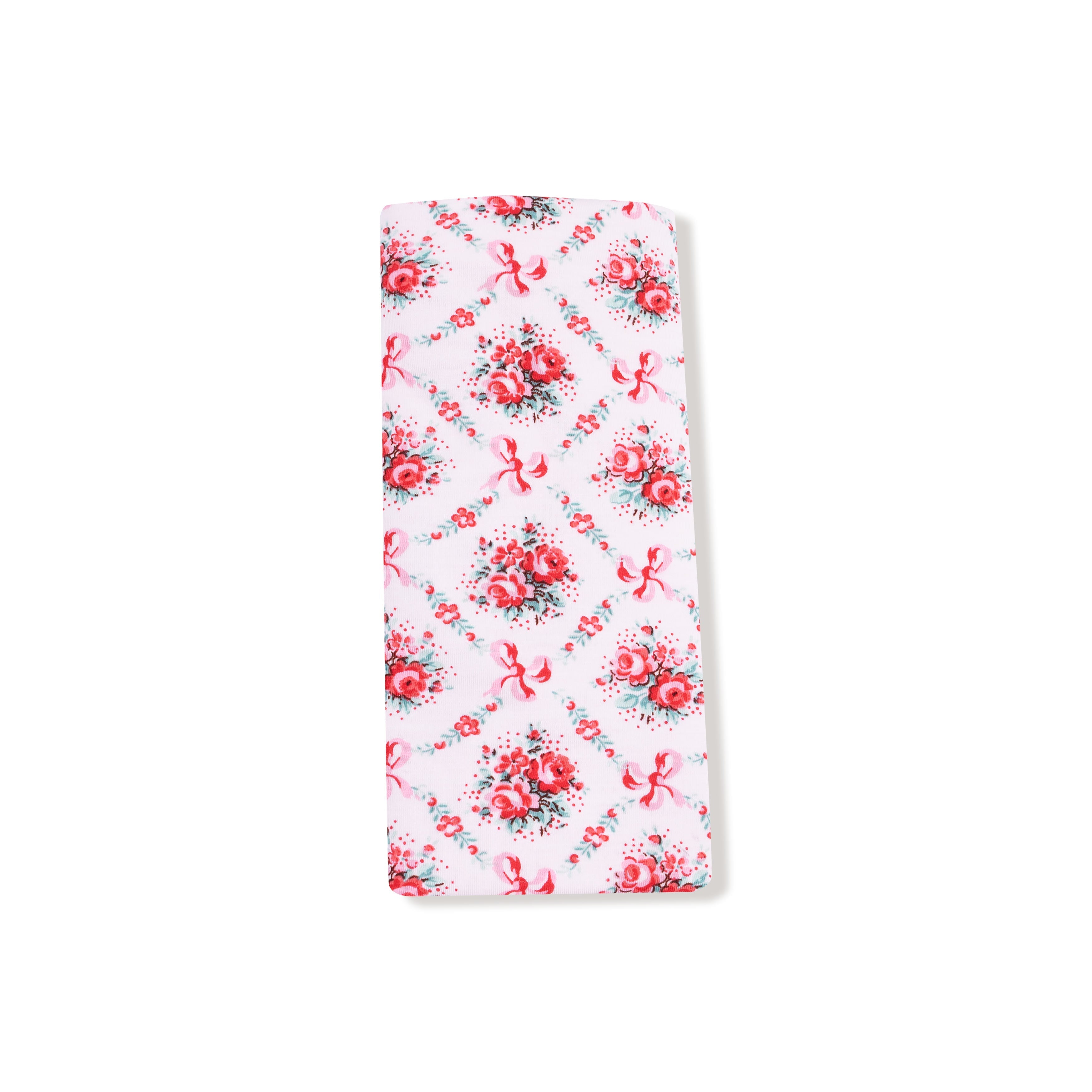 Rose Bow Lattice - Ruffle Burp Cloth
