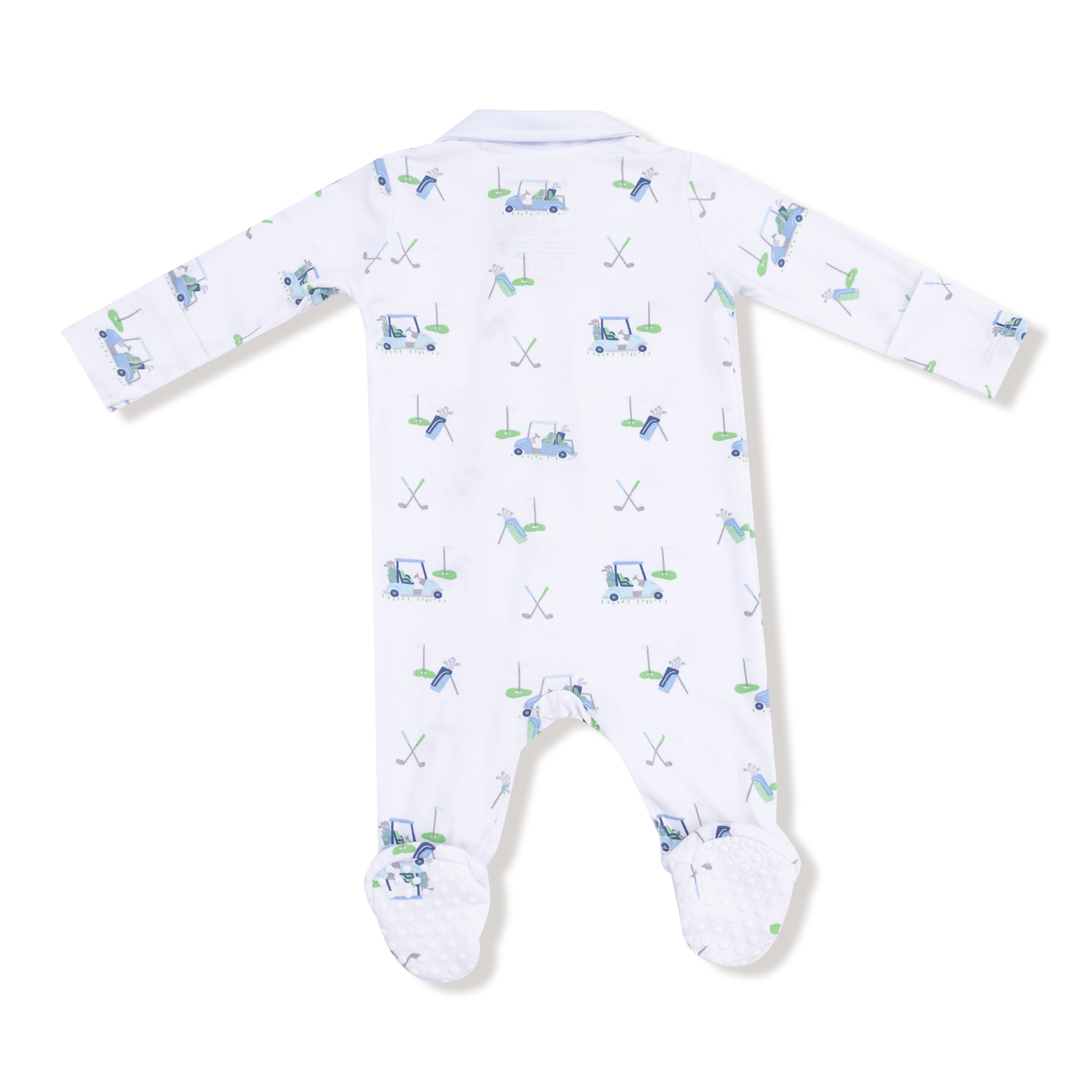Baby Golf Carts - Blue - Polo 2 Way Zipper Footie