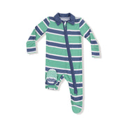Rugby Stripe - Polo 2 Way Zipper Footie