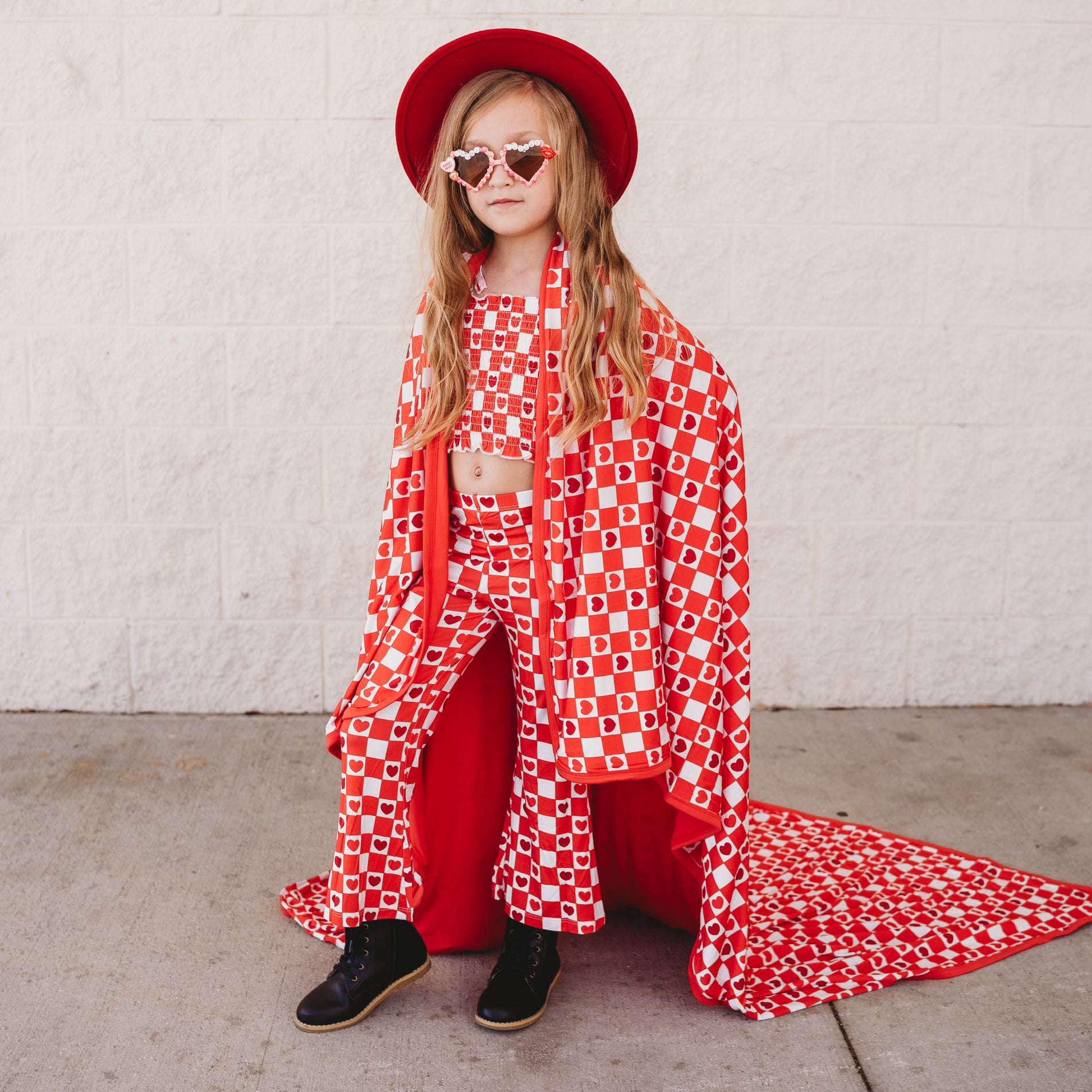 LOVE CHECKZZZ EXCLUSIVE DREAM SMOCKED FLARE SET
