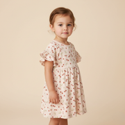 Organic Dolman Sleeve Dress - Cherry