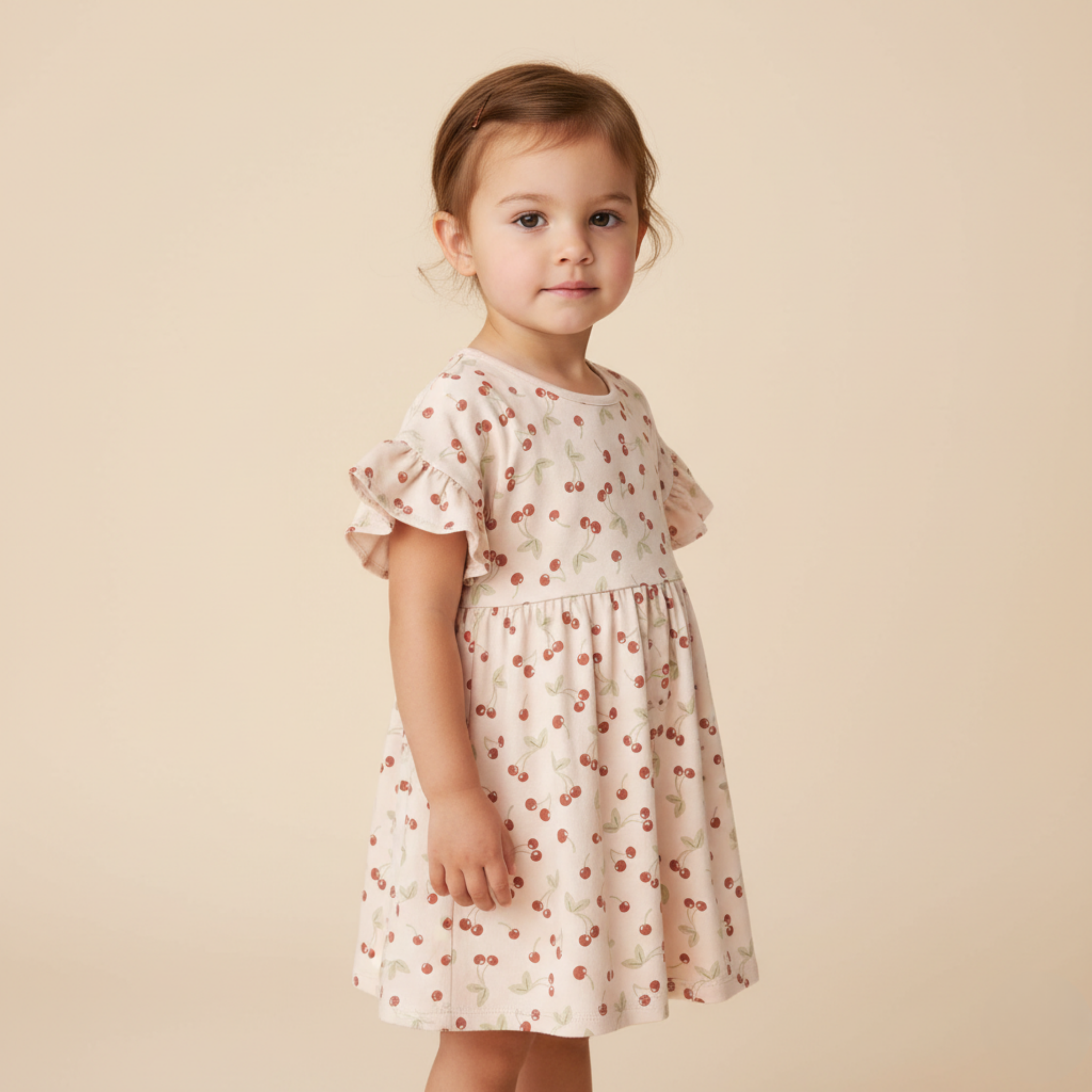 Organic Dolman Sleeve Dress - Cherry