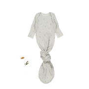 The Printed Baby Gown - Dahlia Blue