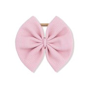 Cameo Pink - Big Bow on Soft Headband