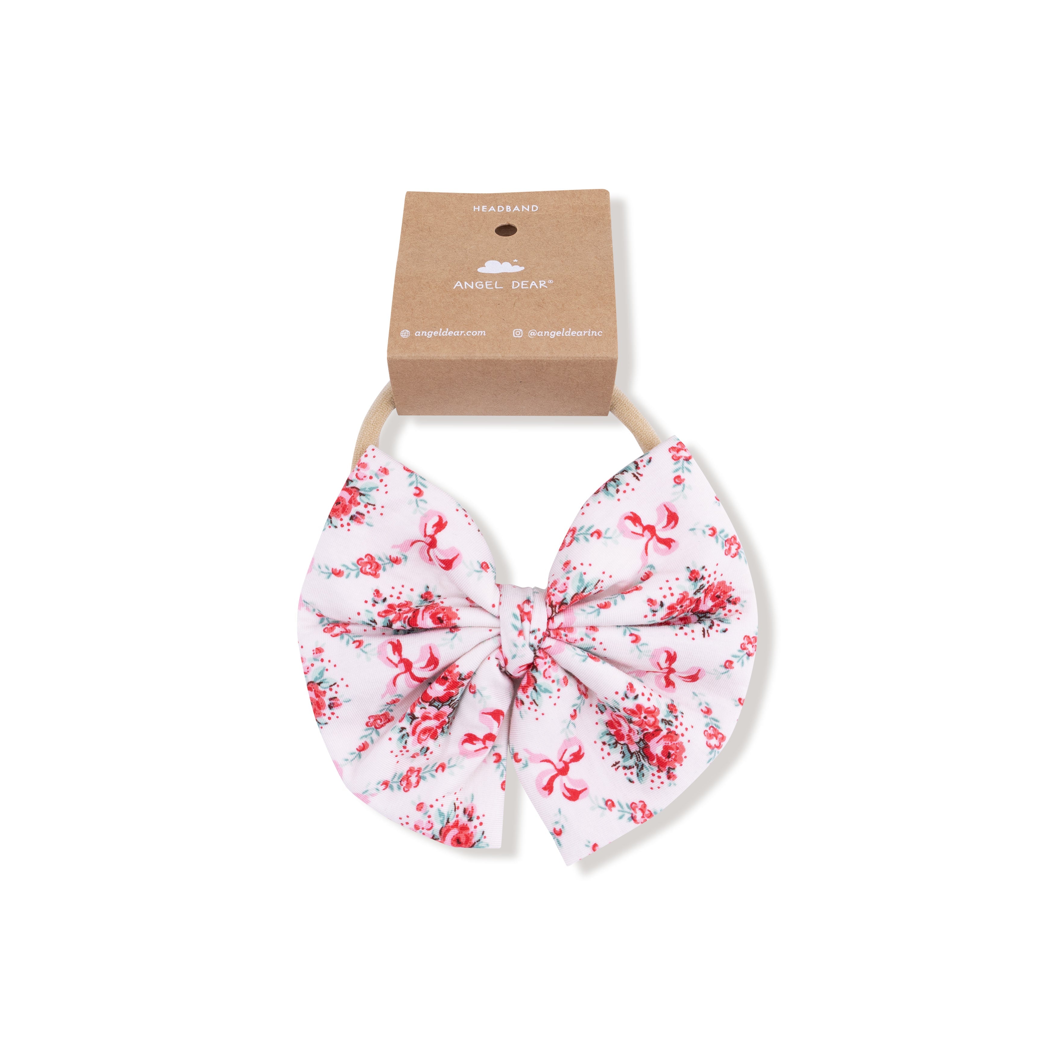 Rose Bow Lattice - Big Bow on Soft Headband