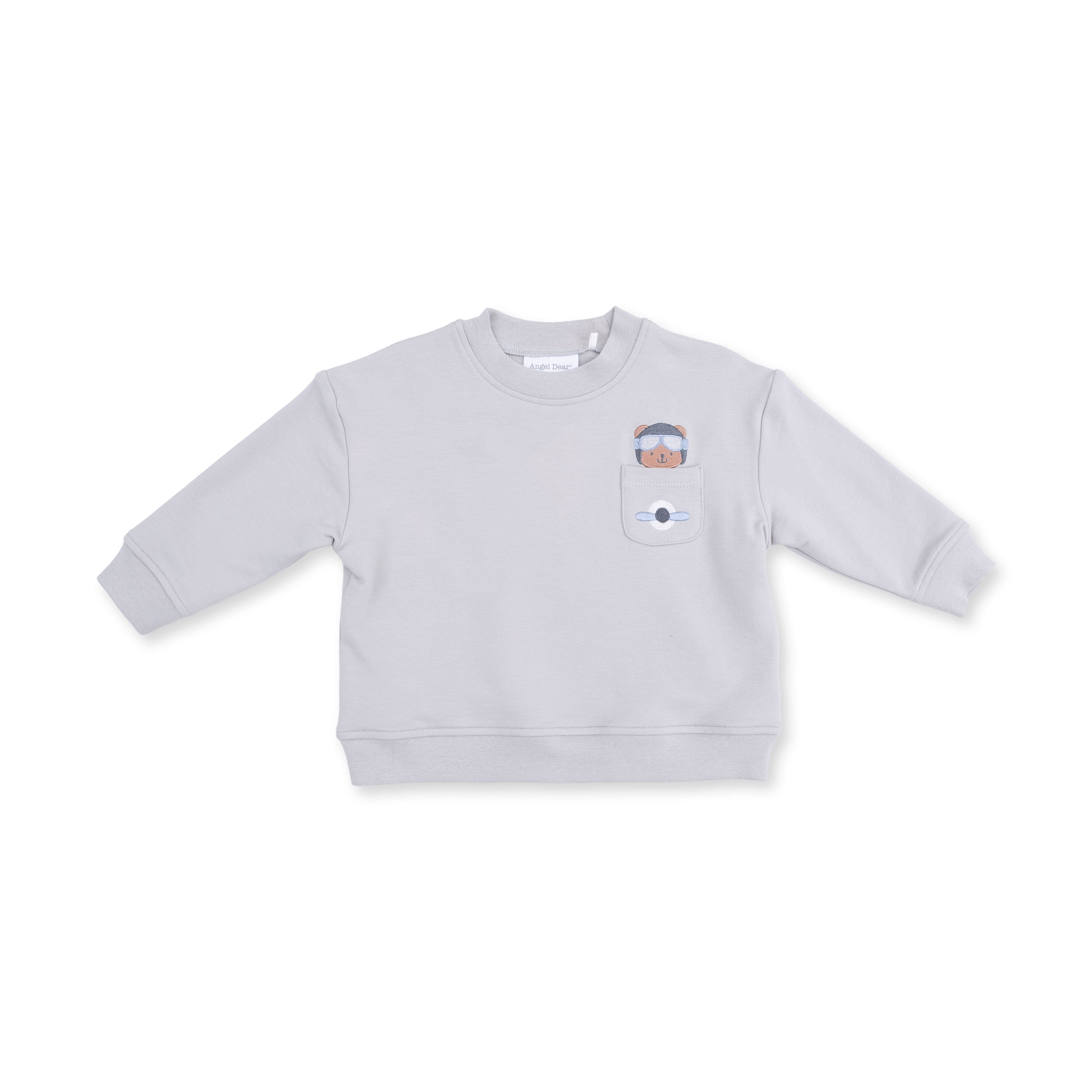 Vintage Airplane Pilots - Drop Sleeve Sweatshirt