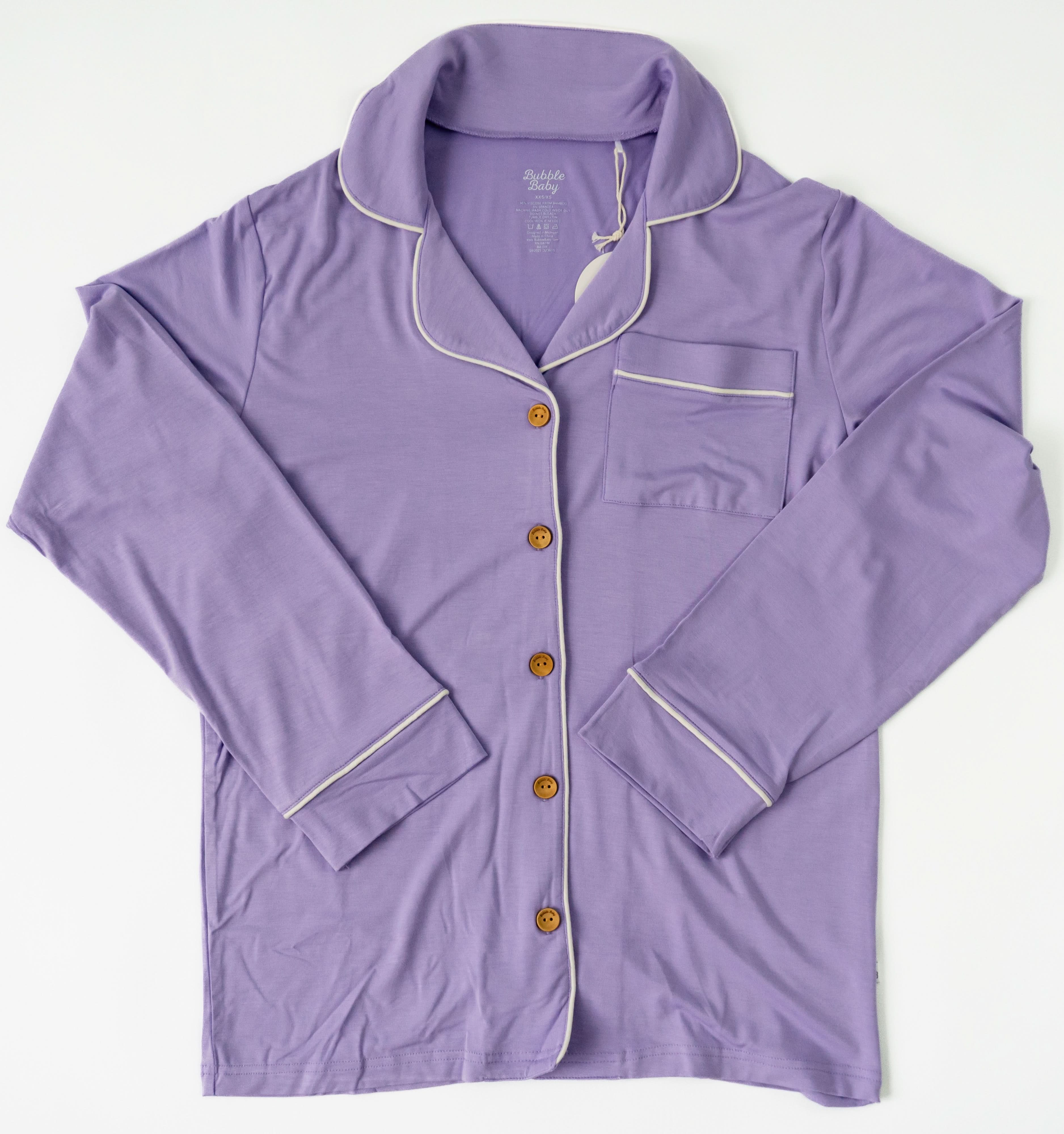 Lavender | Adult Button Pajama Top