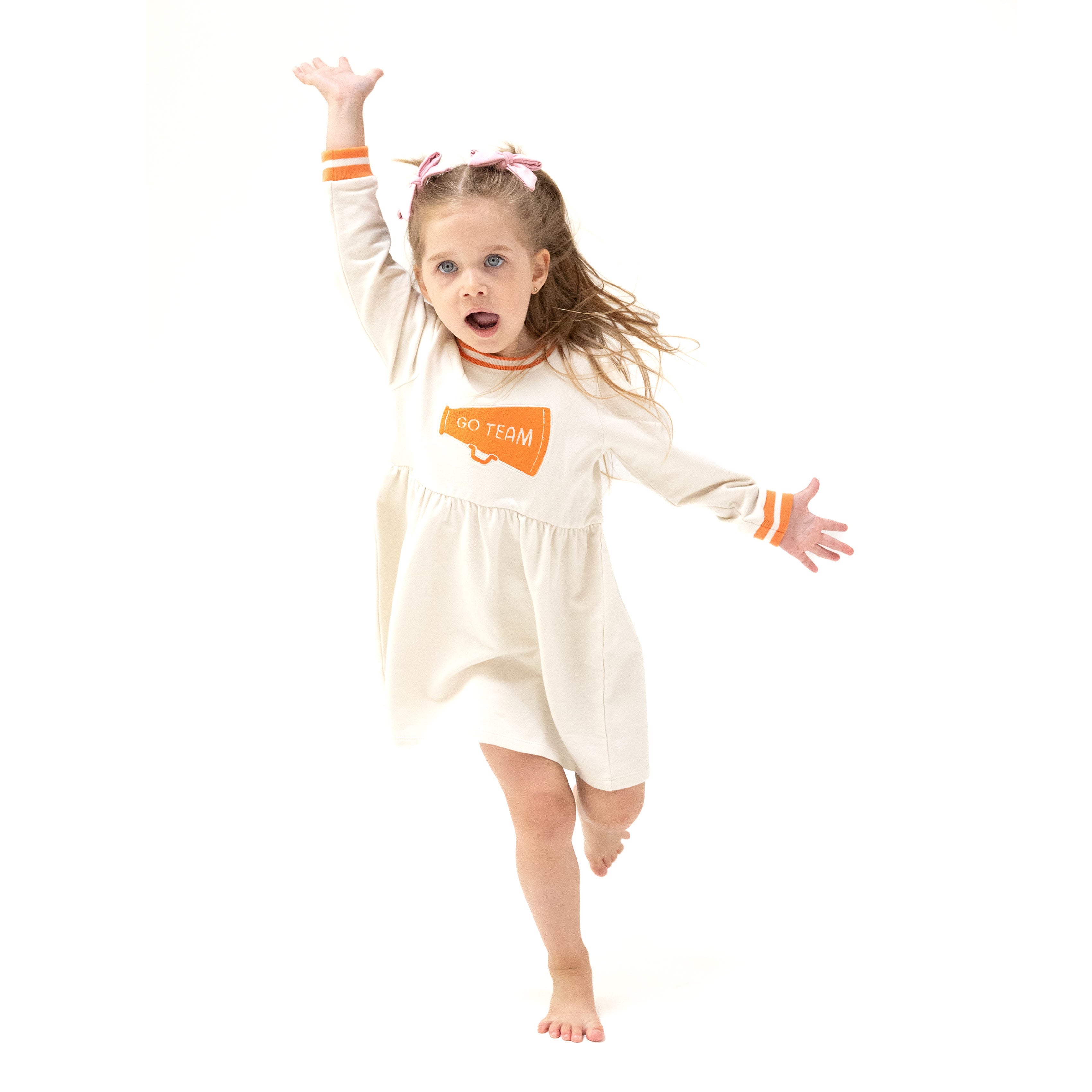 Varsity - Orange - Go Team French Terry Dress
