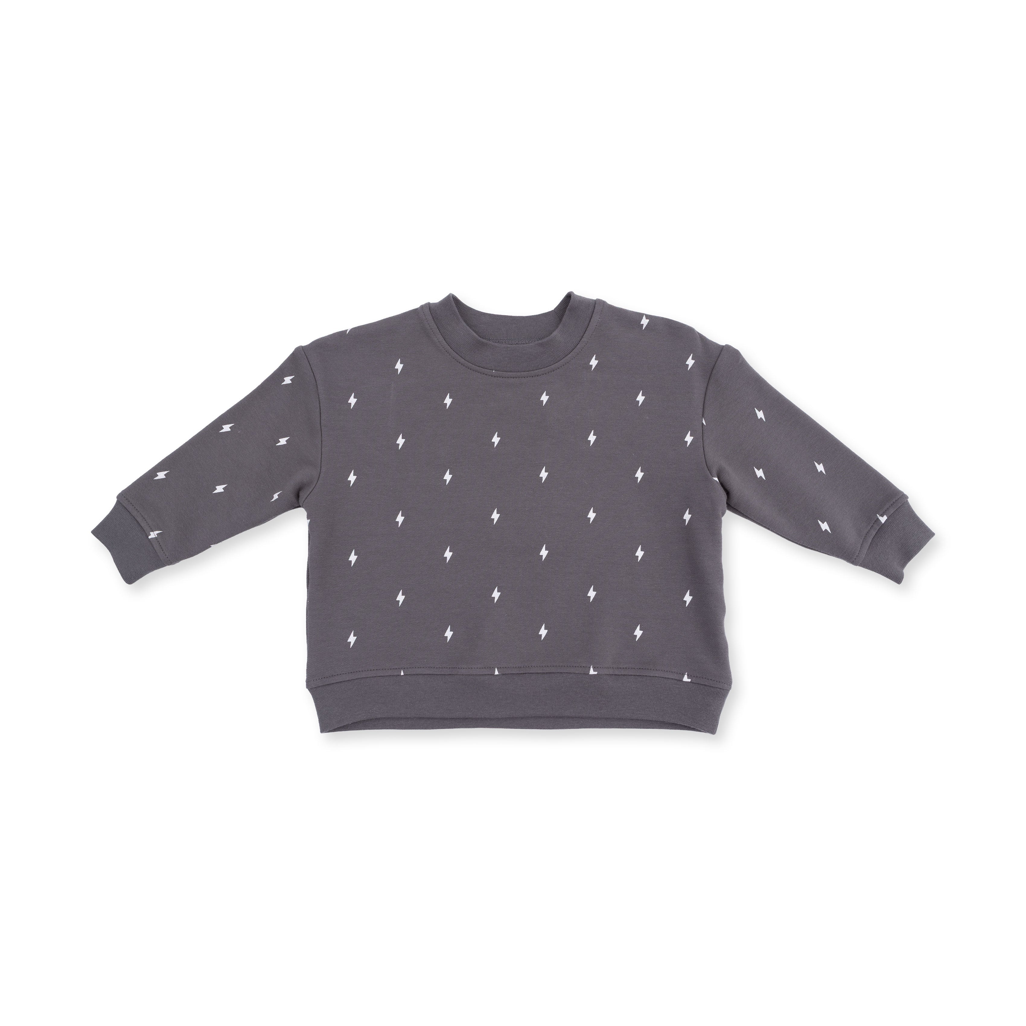 Lightning Bolt French Terry - Drop Sleeve Sweatshirt