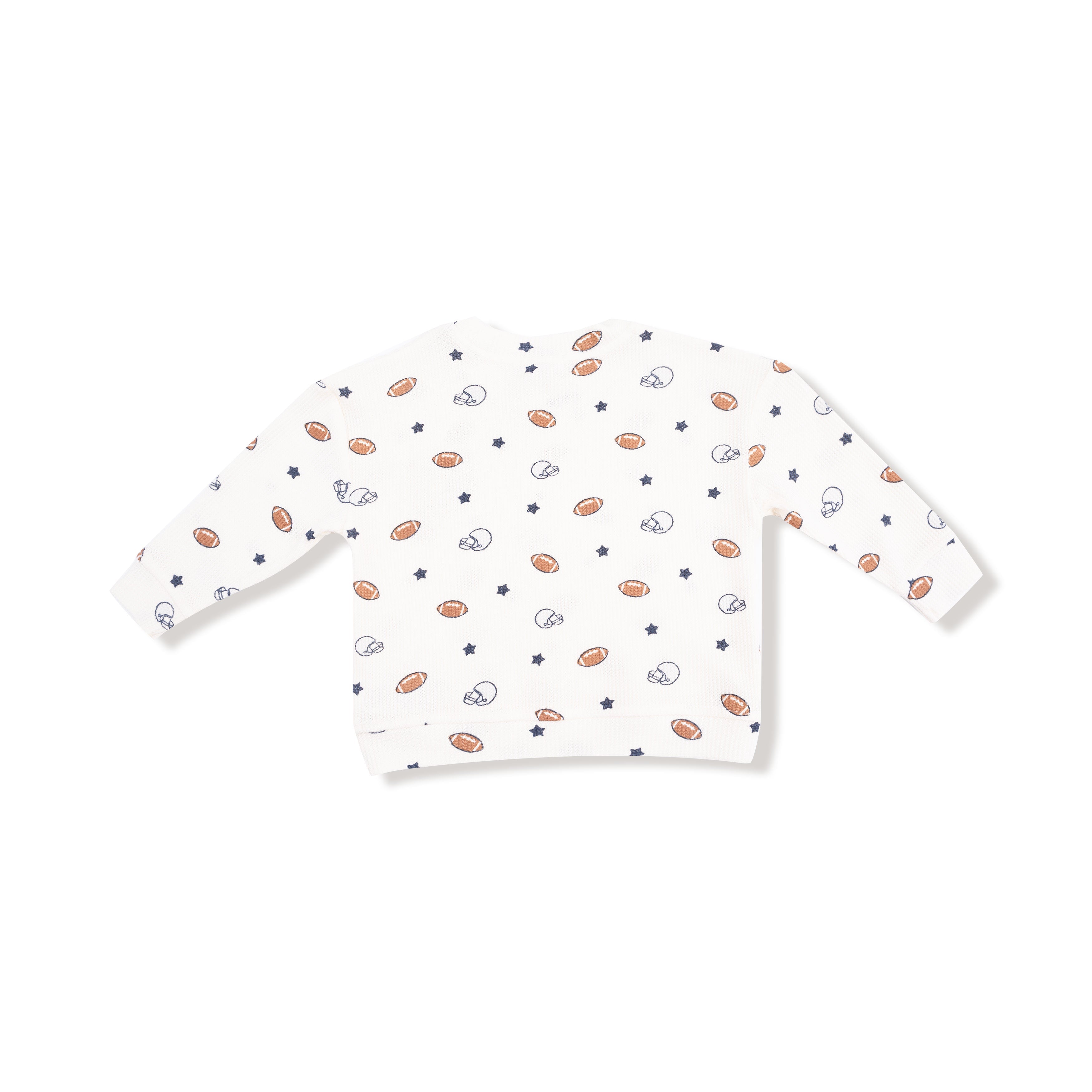 Footballs and Stars - Drop Sleeve Shirt with Pocket and Jogger