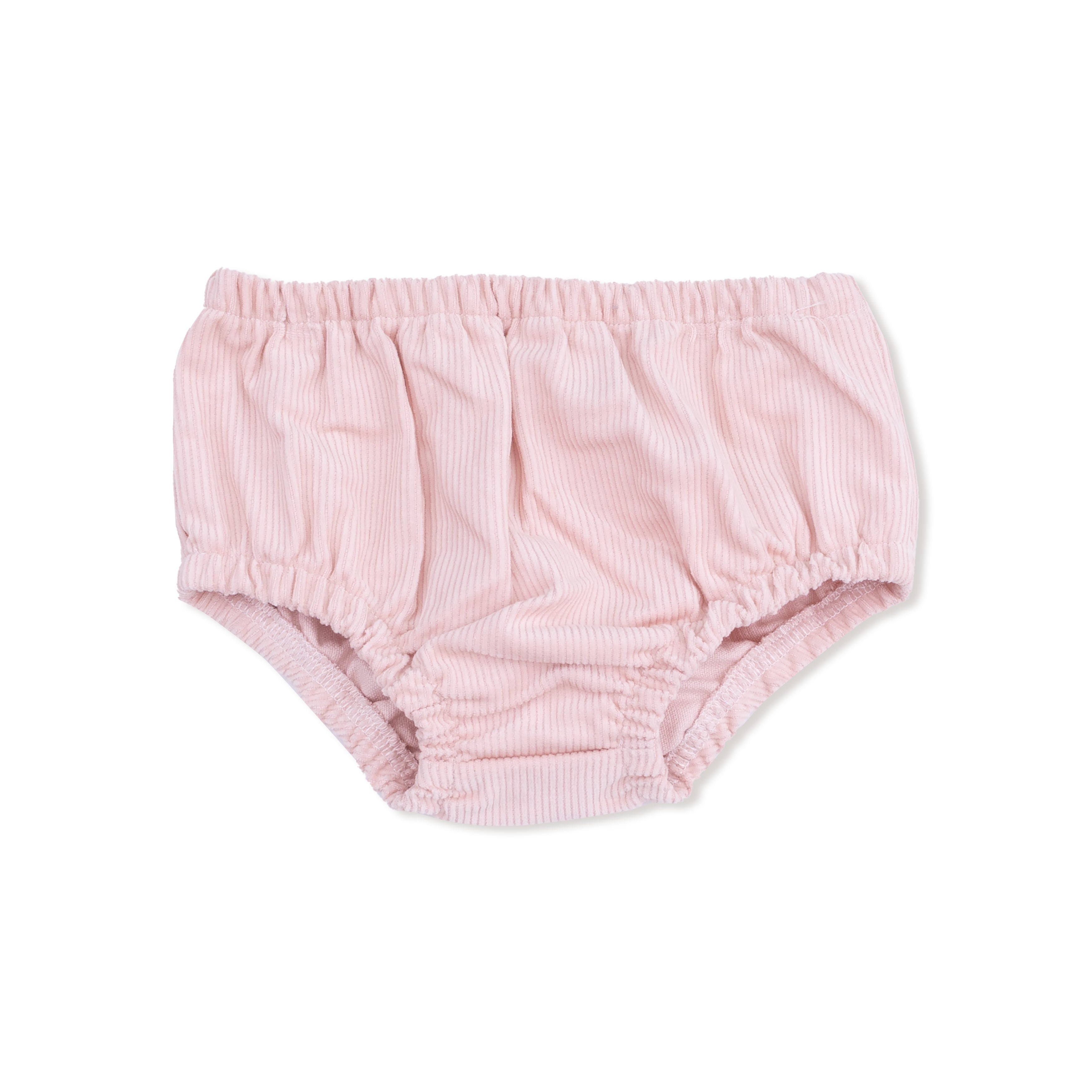 Veiled Pink - Scoop Yoke with Ruffle Dress + Bloomer