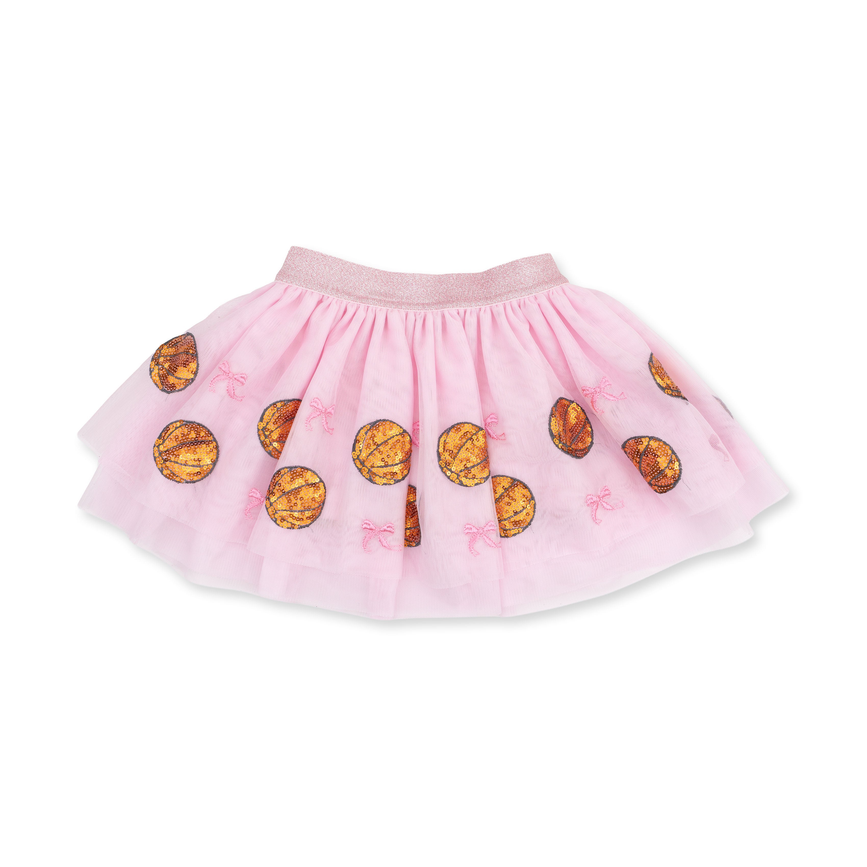 Basketball Pink - Tutu Skirt with Bike Shorts
