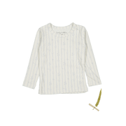 The Printed Long Sleeve Tee - Linear Leaf
