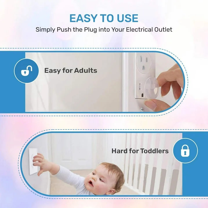 Baby Proof Me | "Click & Cover" Safety Kit – 12 Magnetic Safety Locks & 24 Outlet Plug Covers For Child Safety