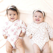 Belle Rosette Dot - Long Sleeve Kimono Bodysuit
