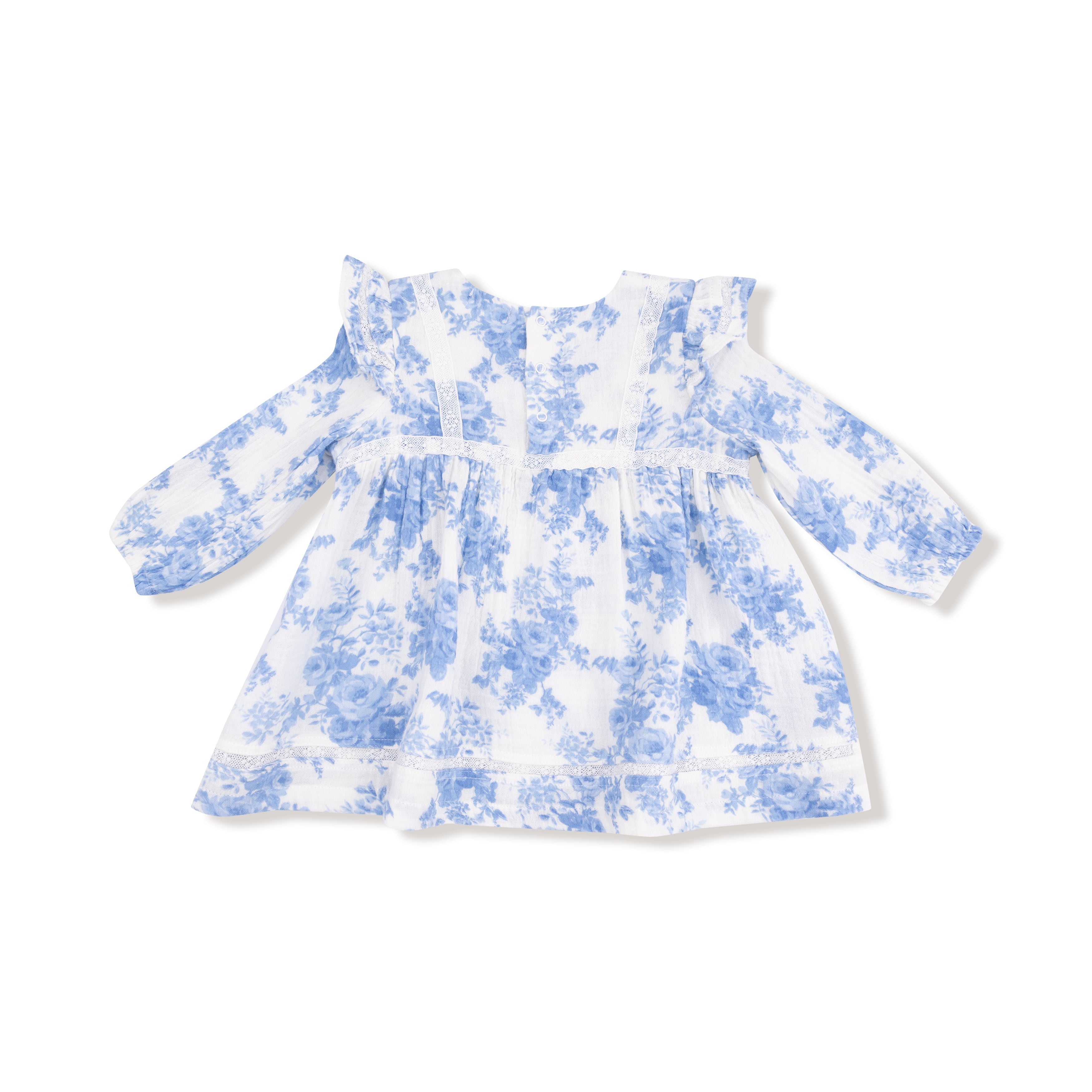 Dream Cottage Floral - Long Sleeve Vintage Lace Dress and Bloomer (2T to 4T Dress Only)