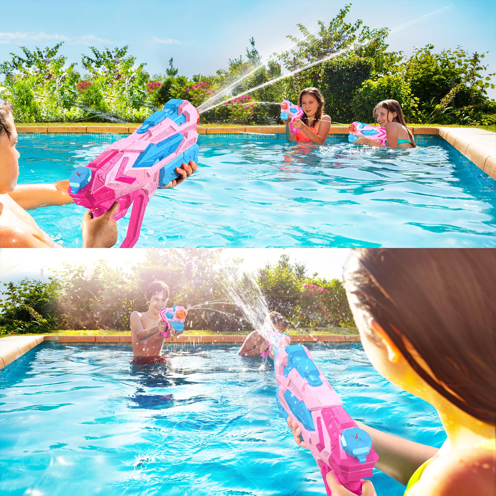 Water Gun for Kids, Super Squirt Guns Water Soaker Blaster - 4 Shooting