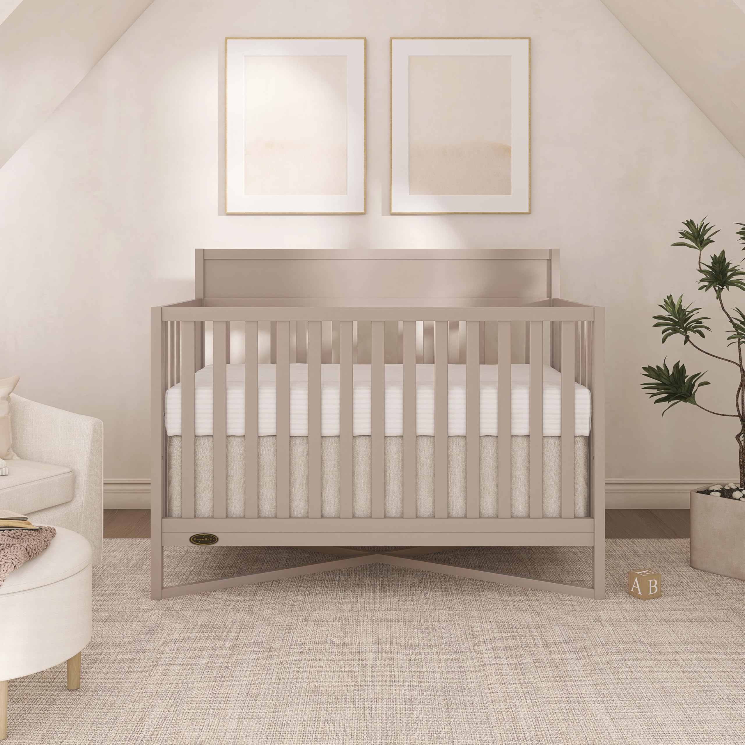 5-in-1 Convertible Full-Size Baby Crib