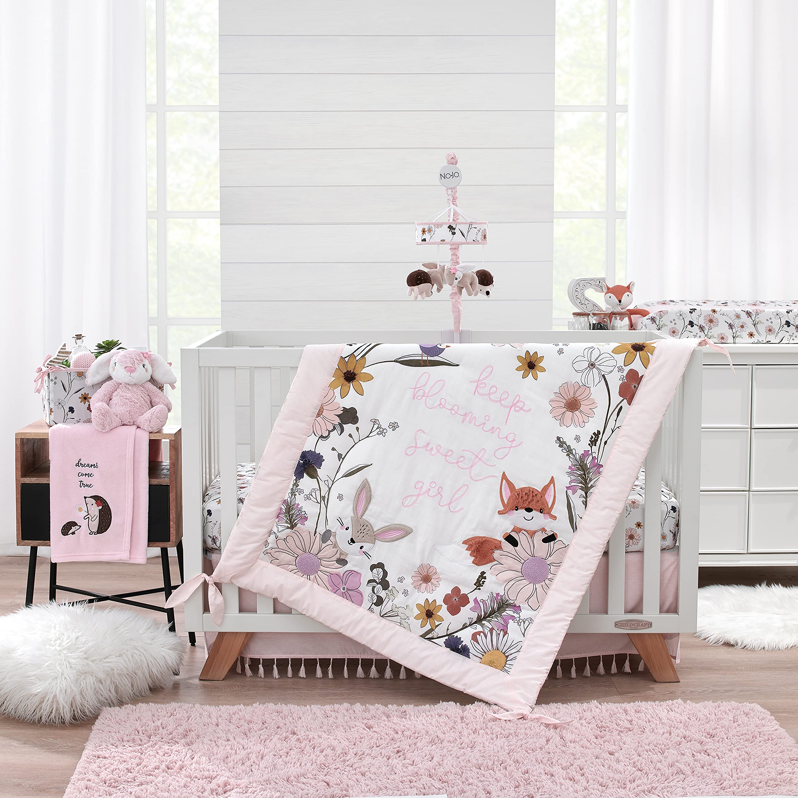 Keep Blooming Pink, White, Purple and Gold, Flowers, Fox