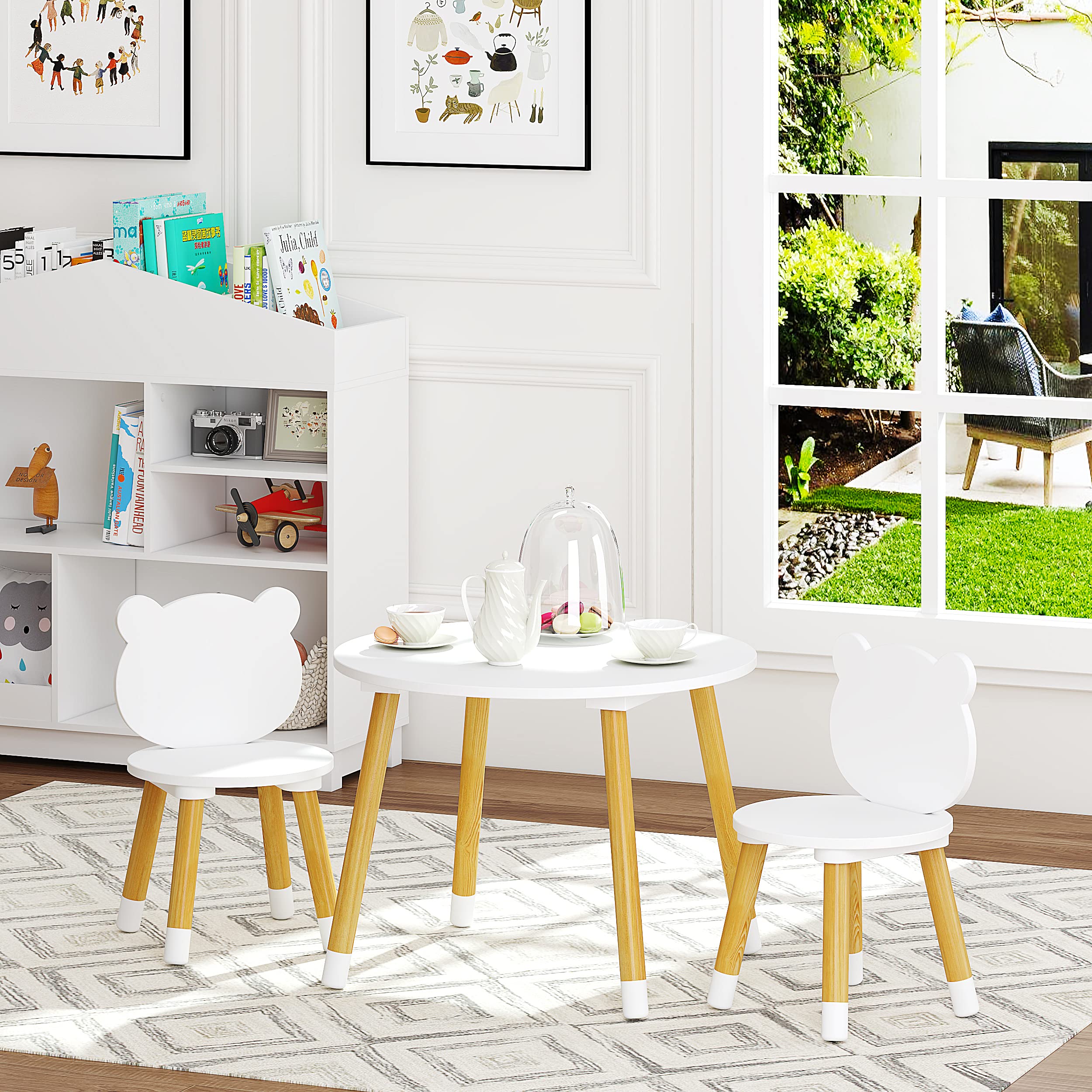 Kids Wood Table and Chair Set