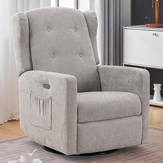 Rocking Recliner Chair, Electric Rocker Nursery Glider Chair