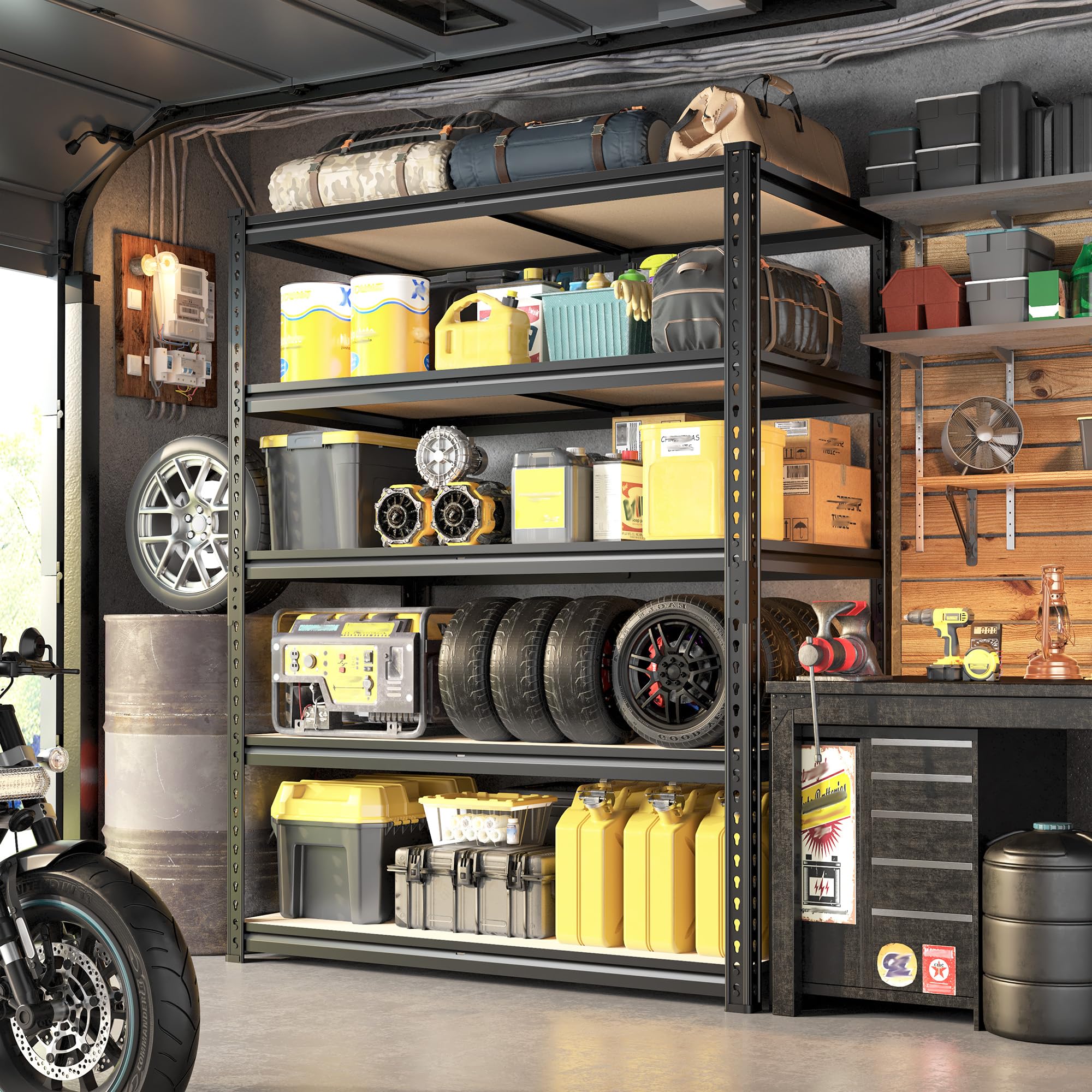 5-Tier Heavy Duty Metal Garage Shelving Unit