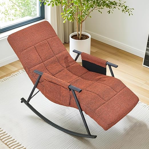 High Back Nursery Rocking Chair with Foot Rest
