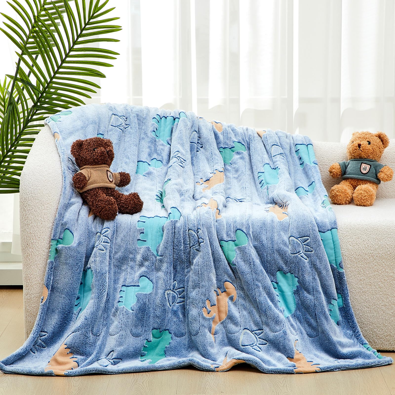 Kids Heated Blanket Glow in the Dark Children Heating Blanket Girl Boy Back First Day