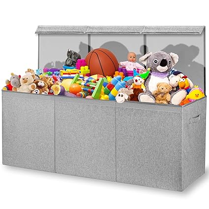 Extra Large Dinosaur Toy Box – 40"x13.5"x16.5" Collapsible
