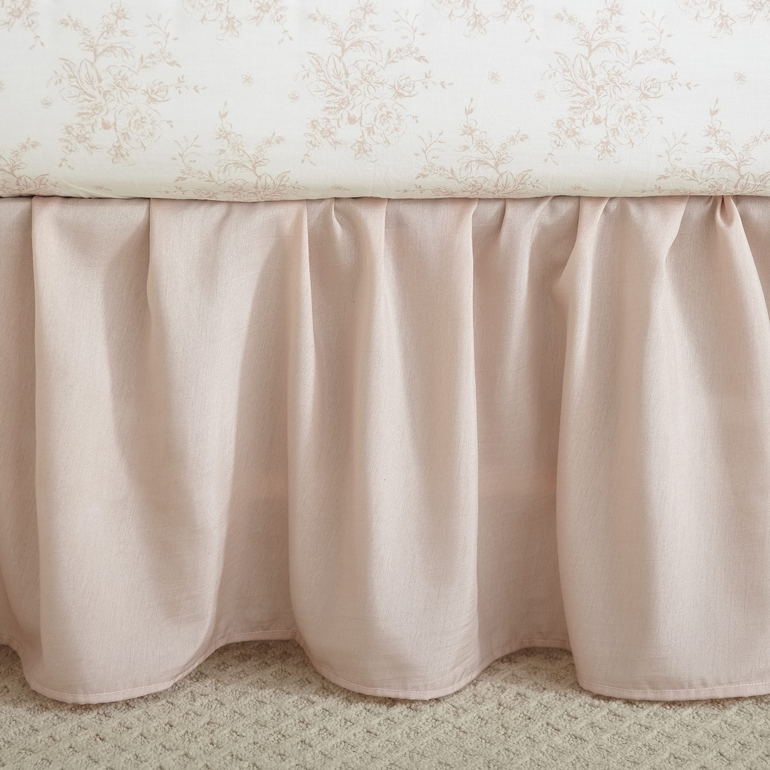 Heritage Crib Bed Set Blush Velvet 4 Piece