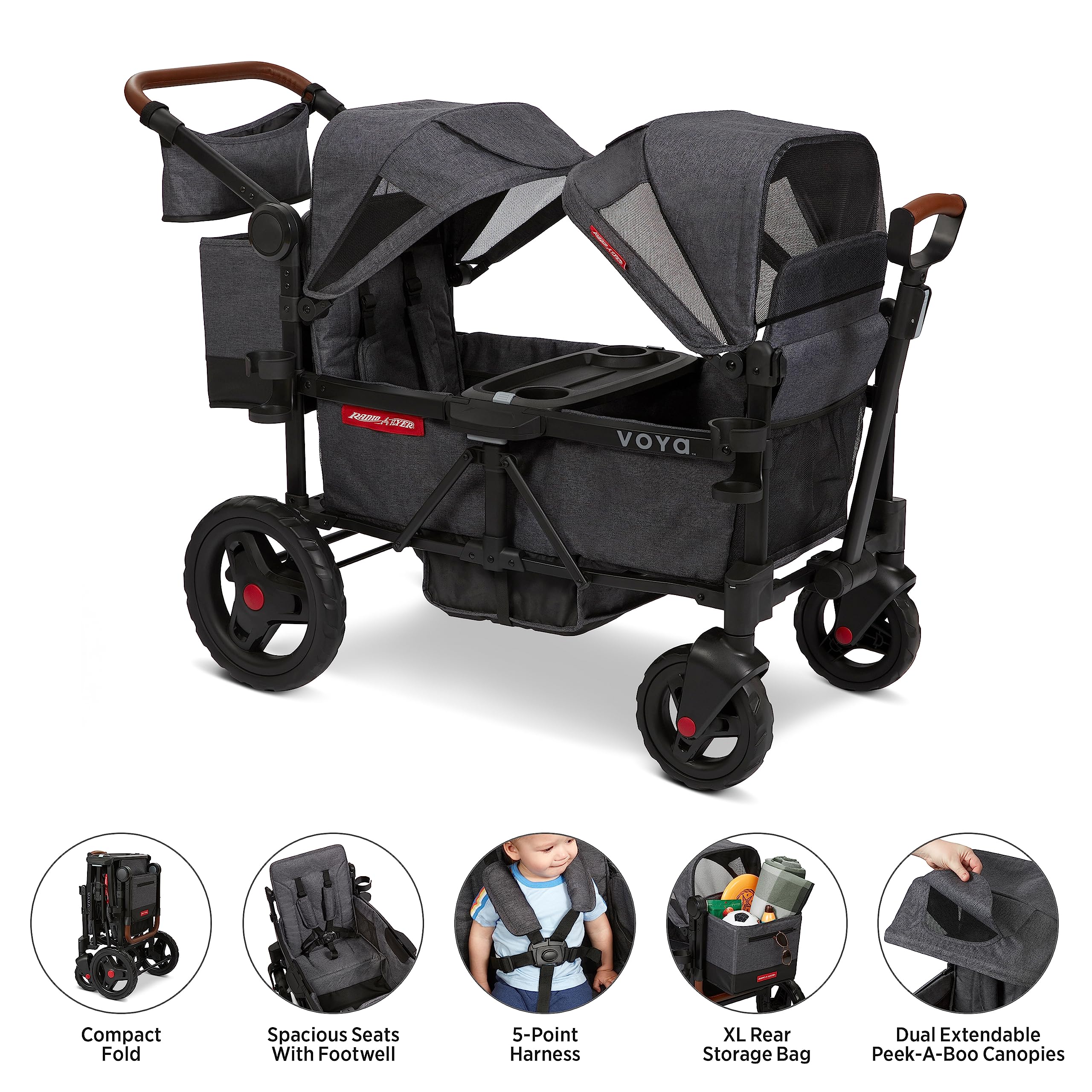 Baby Stroller, Wagon for Kids, Outside Toys for Toddlers 1-3, Outdoor Play Rolling Cart