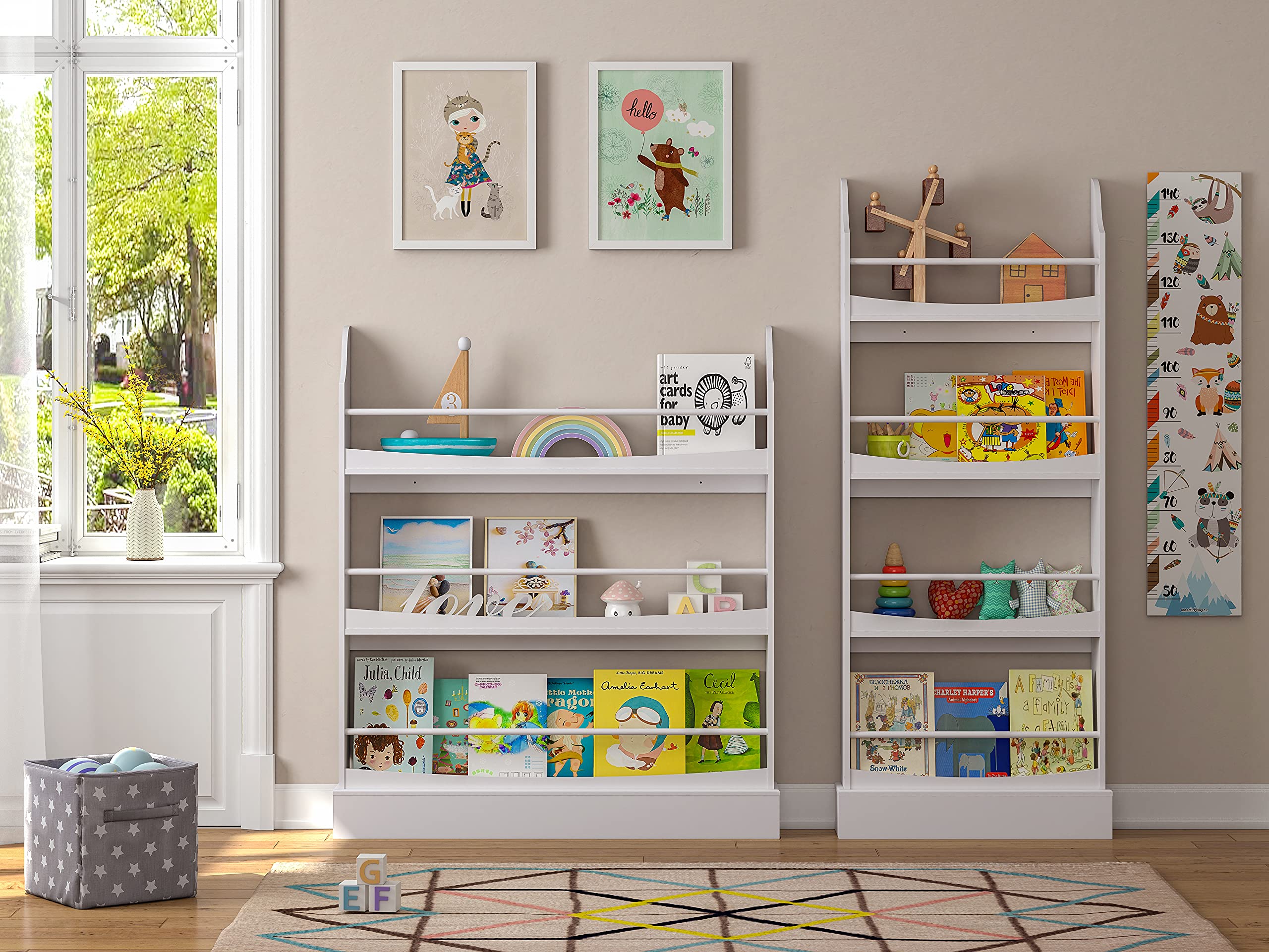 Kids Bookshelf,4 Tiers Children's Bookcases and Storage