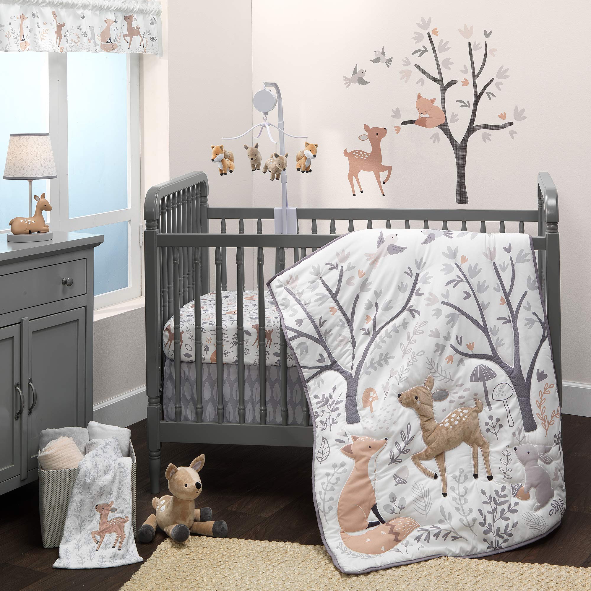 3-Piece Forest Deer Crib Bedding Set