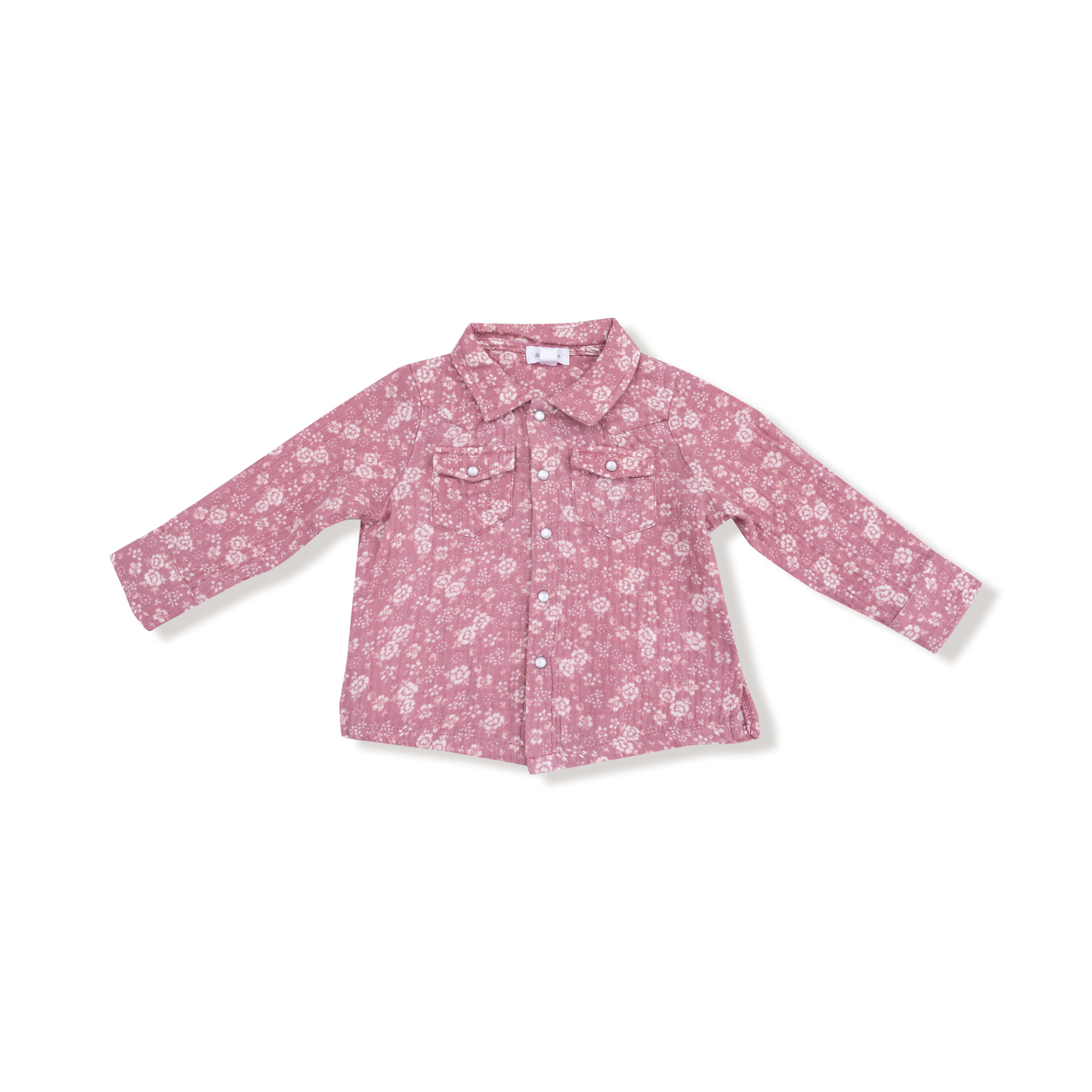 Bandana Floral - Long Sleeve Western Pearl Snap Shirt