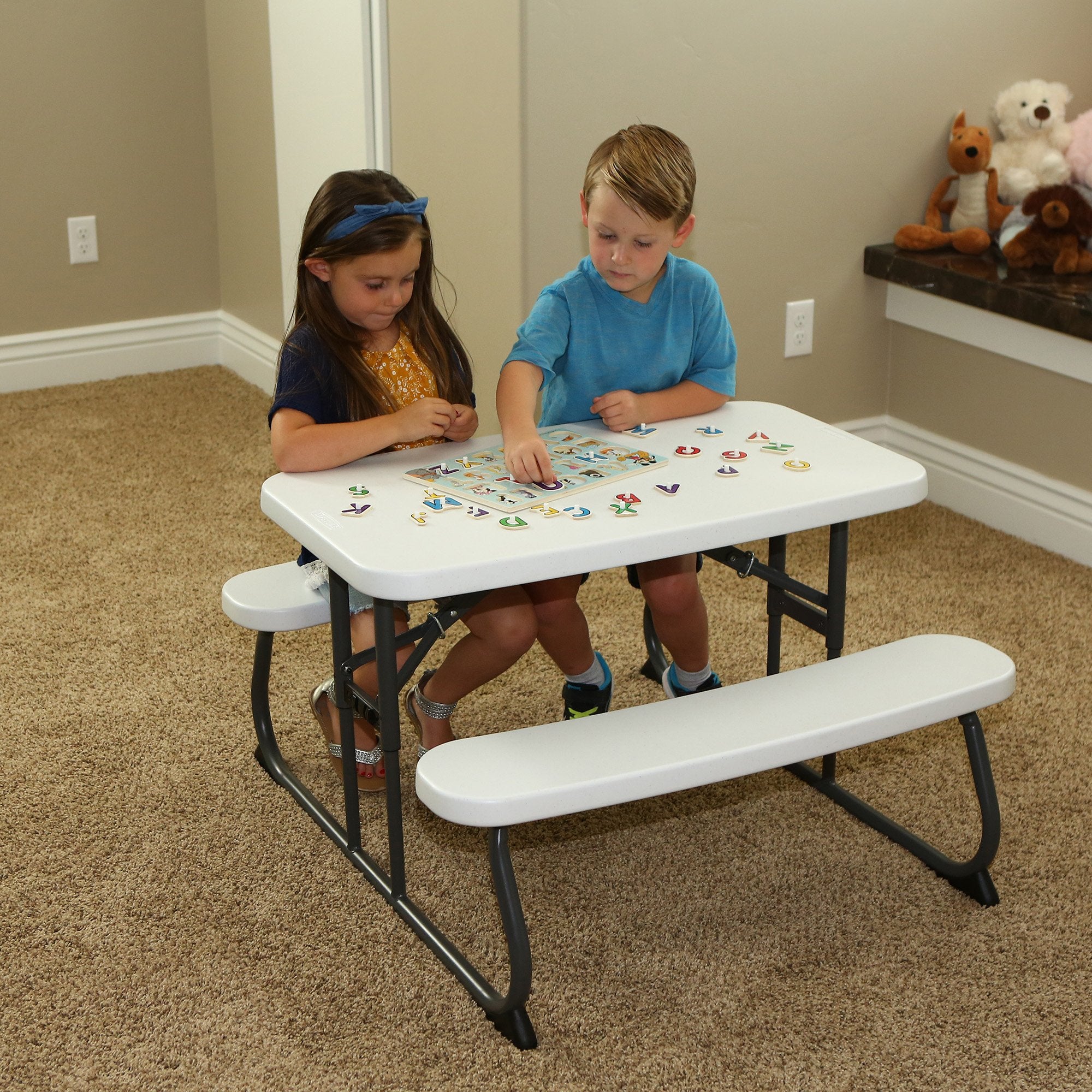 Kid's Picnic Table, White