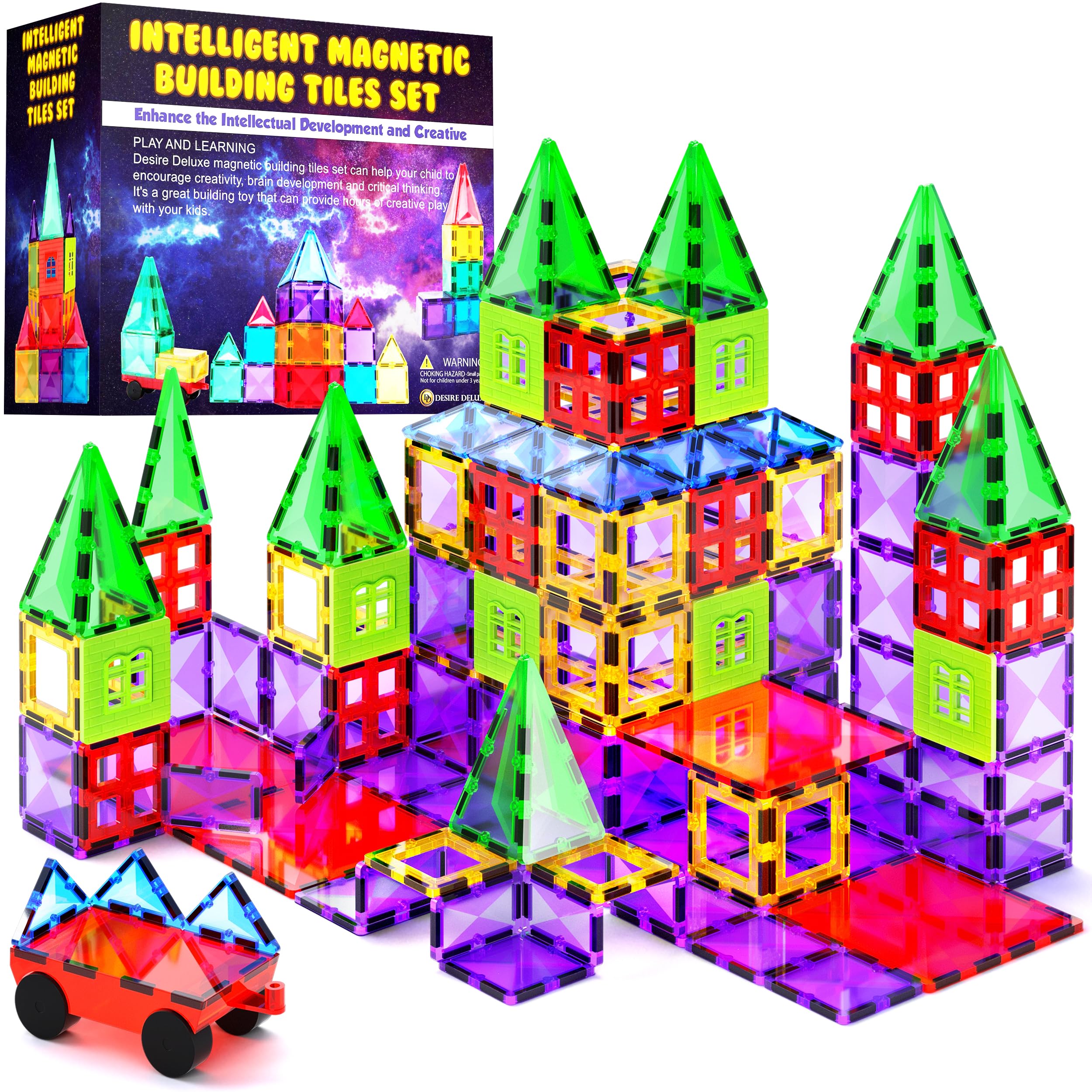 Tiles Building Blocks Toy - STEM Educational Magnet Set for Kids, Creativity Preschool