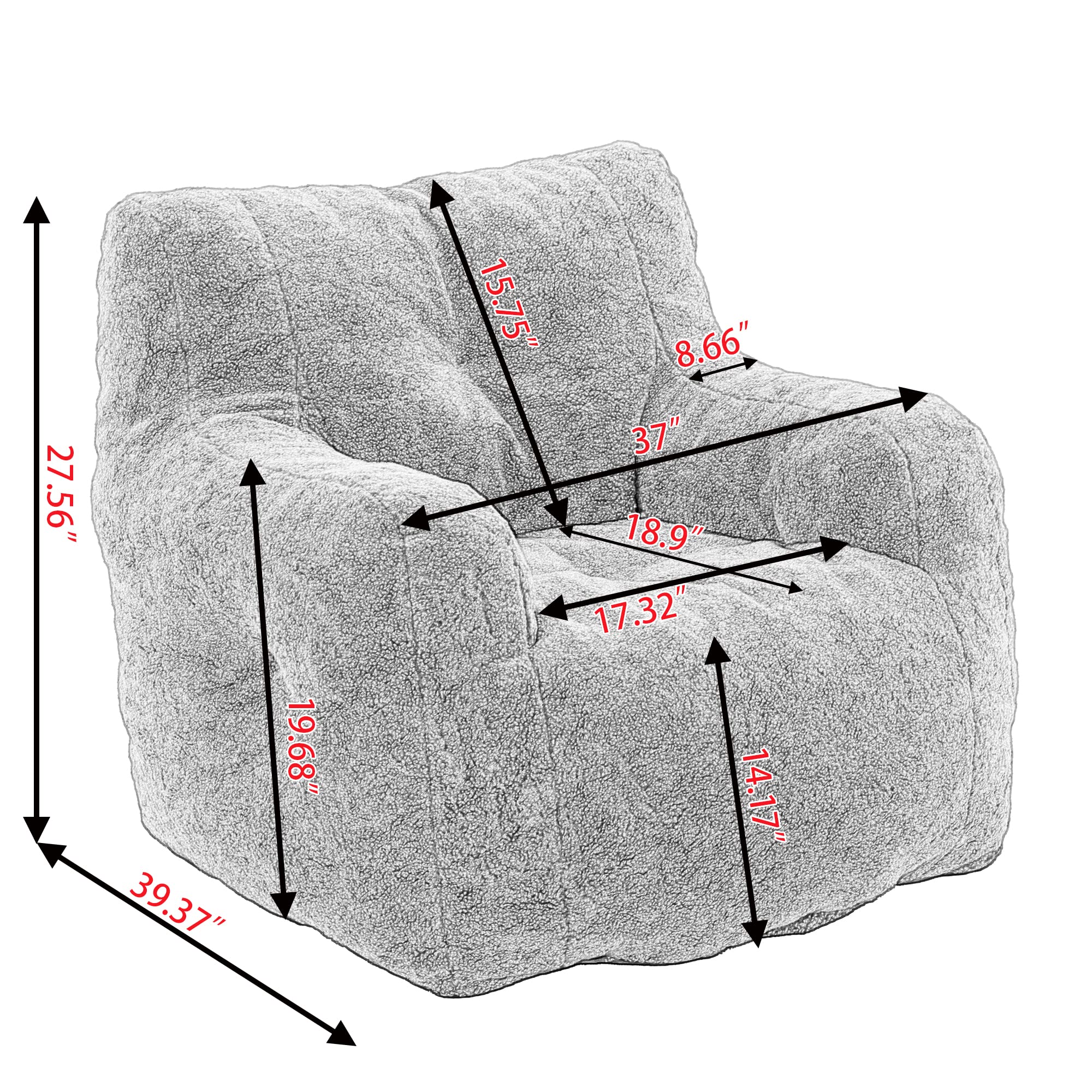 Adults with Armrests & Back Support, Teddy Reading