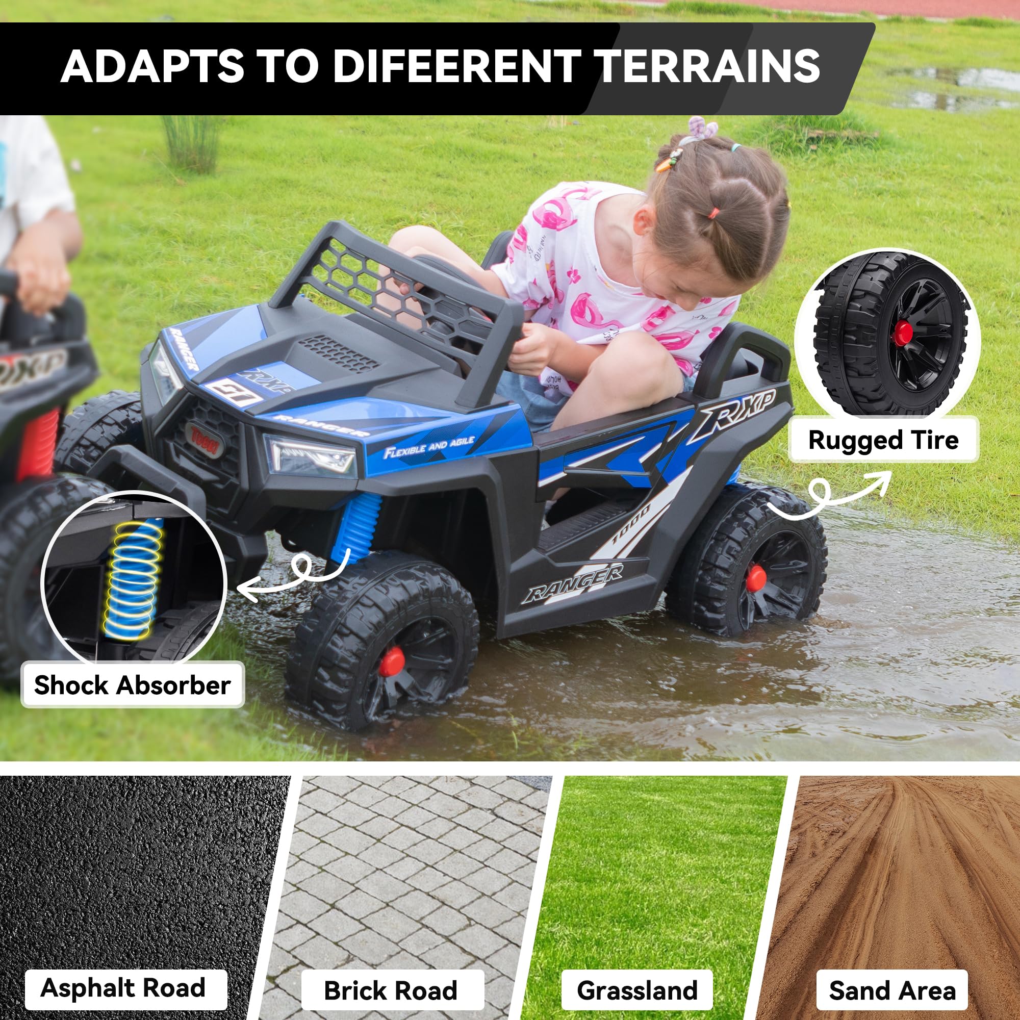 12V Kids Electric Ride-On Truck with Dual Motors