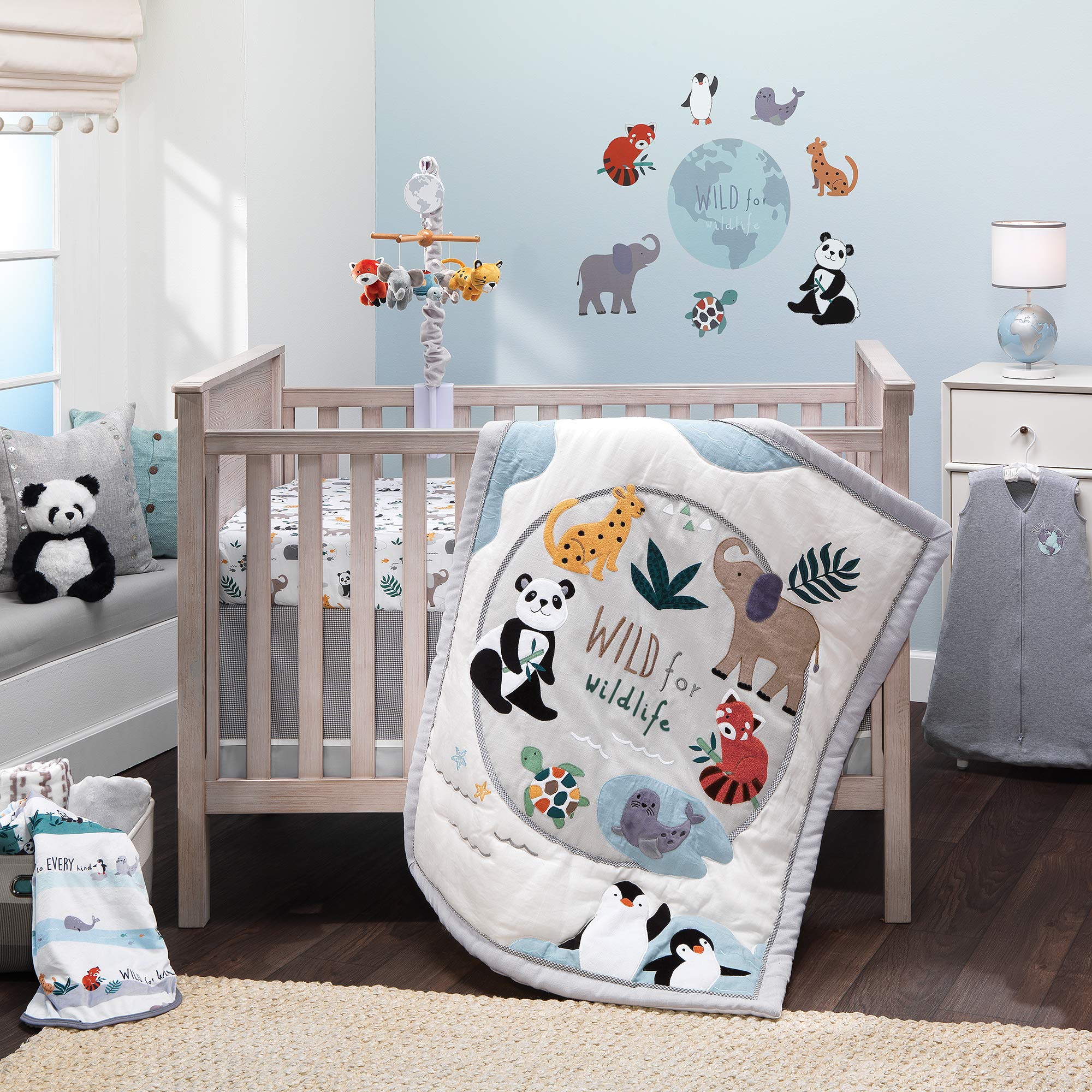 Wild Life Musical Baby Nursery Crib Mobile - Protect The Animals