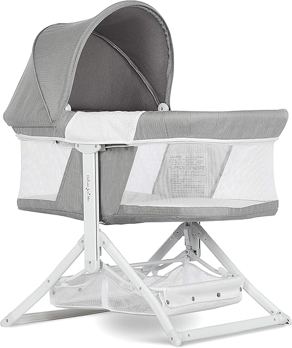 2-in-1 Convertible Insta Fold Bassinet and Cradle in White
