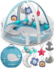 Baby Play Gym, Activity Mat | Baby Ball Pit Play Area with 5 Detachable