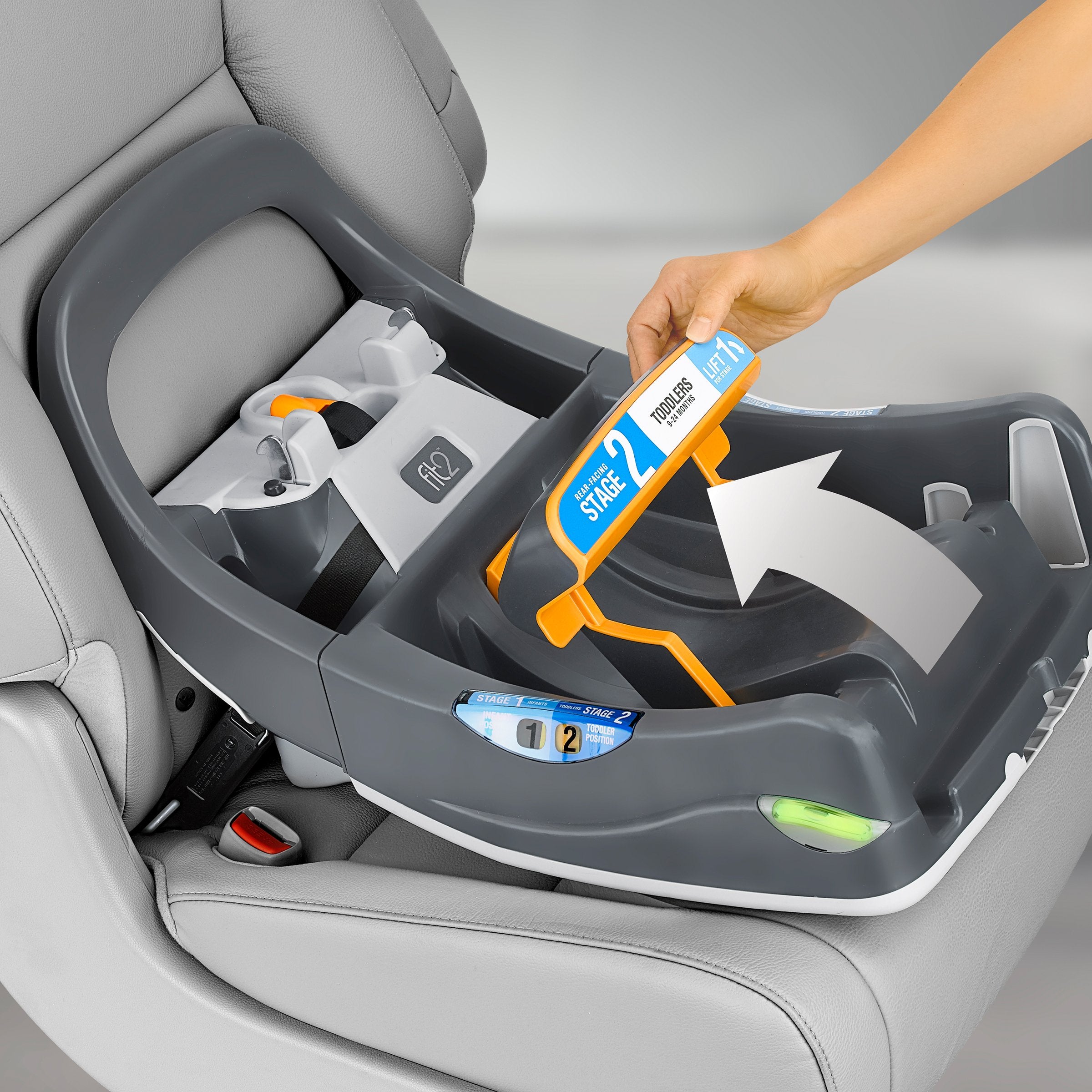 hicco Fit2® Infant & Toddler Car Seat Base, Stay-in-Car Base for Second Vehicle