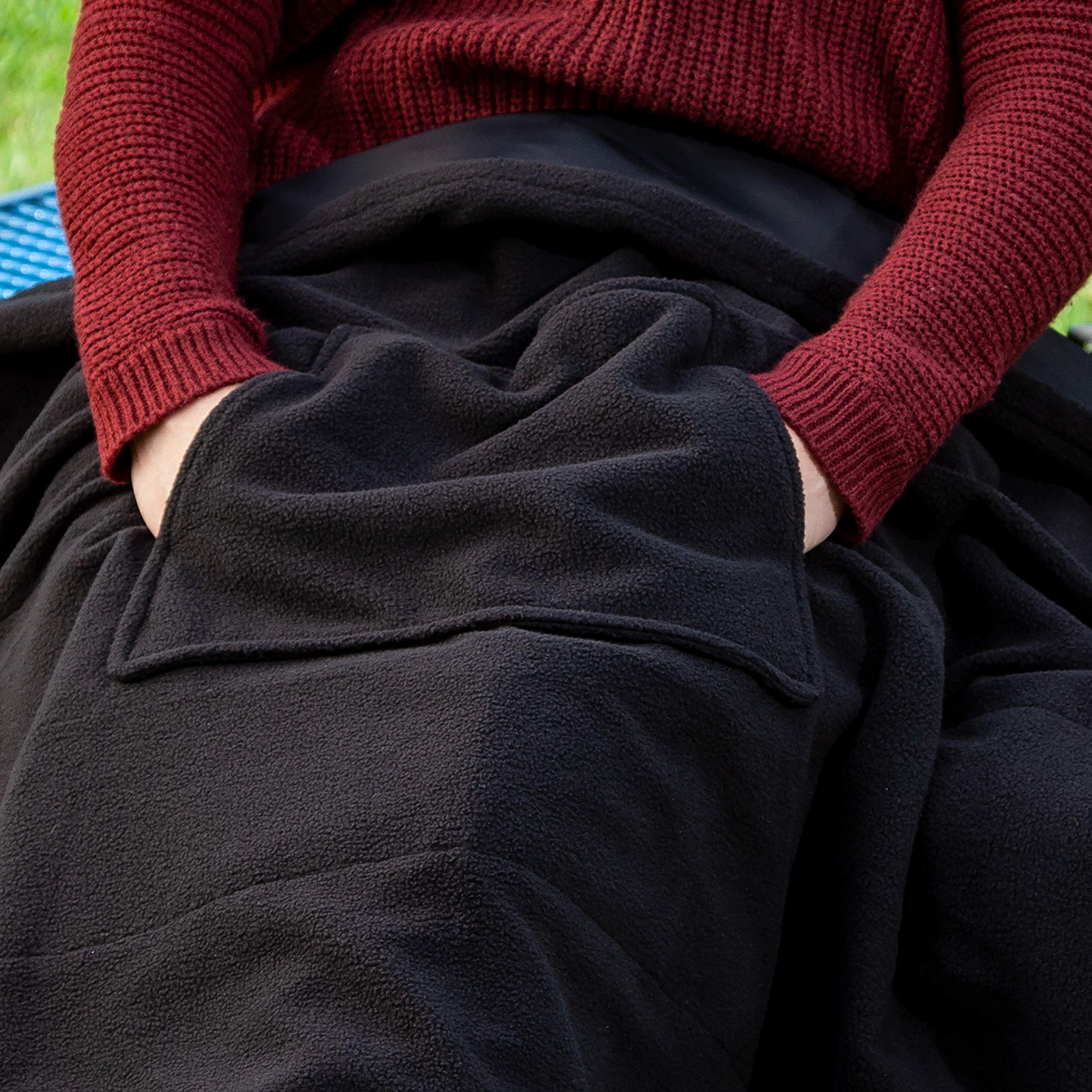 Heated Throw Blanket, Water Resistant Throw with Warming Pocket & Rechargeable Battery