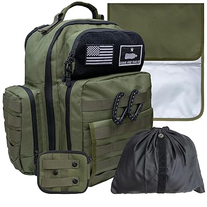 Molle-Style Military Diaper Backpack Made of Rugged 900D