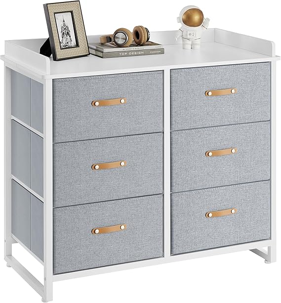 Kids Dresser with 6 Drawers, Boys Girls Dresser, with Water-Resistant