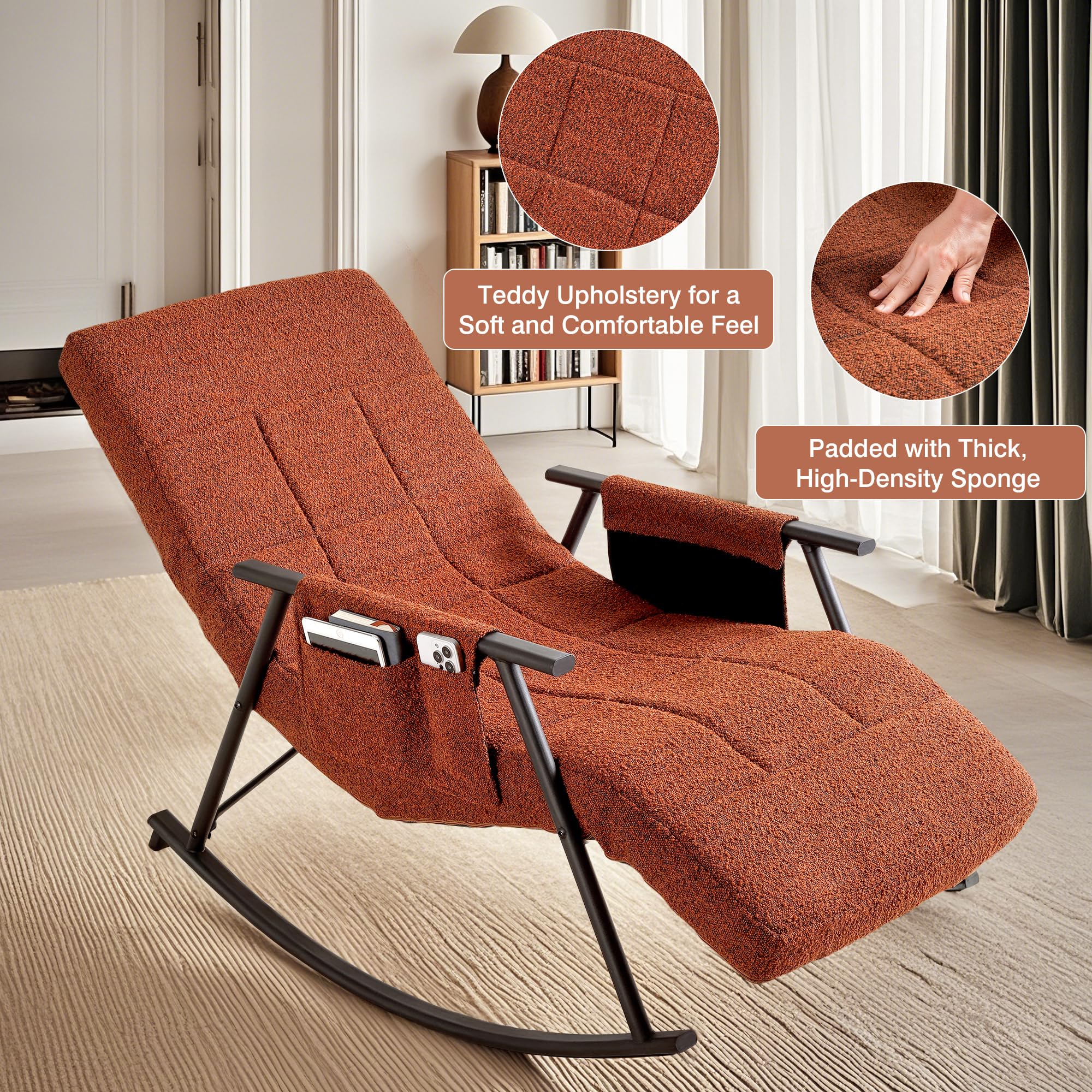 Nursery Rocking Chair with Footrest