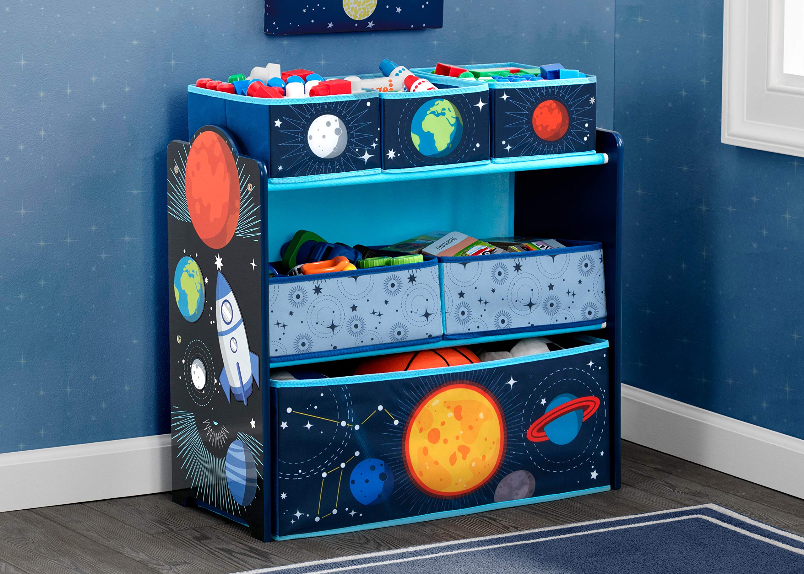 Space Adventures Design & Store 6 Bin Toy Storage Organizer - Greenguard Gold Certified