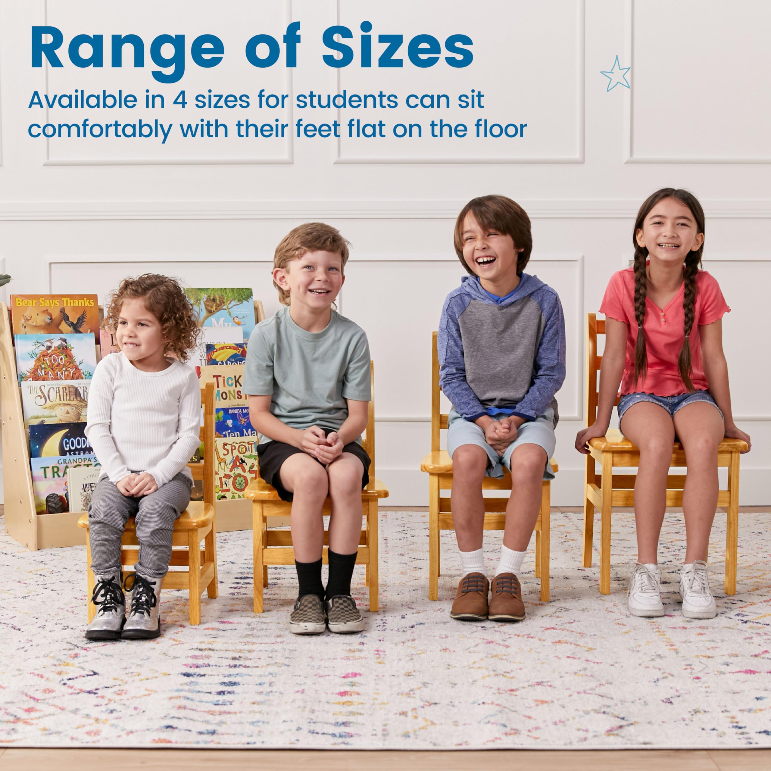 Hardwood Ladderback Chair Kids 12 Inch Seat
