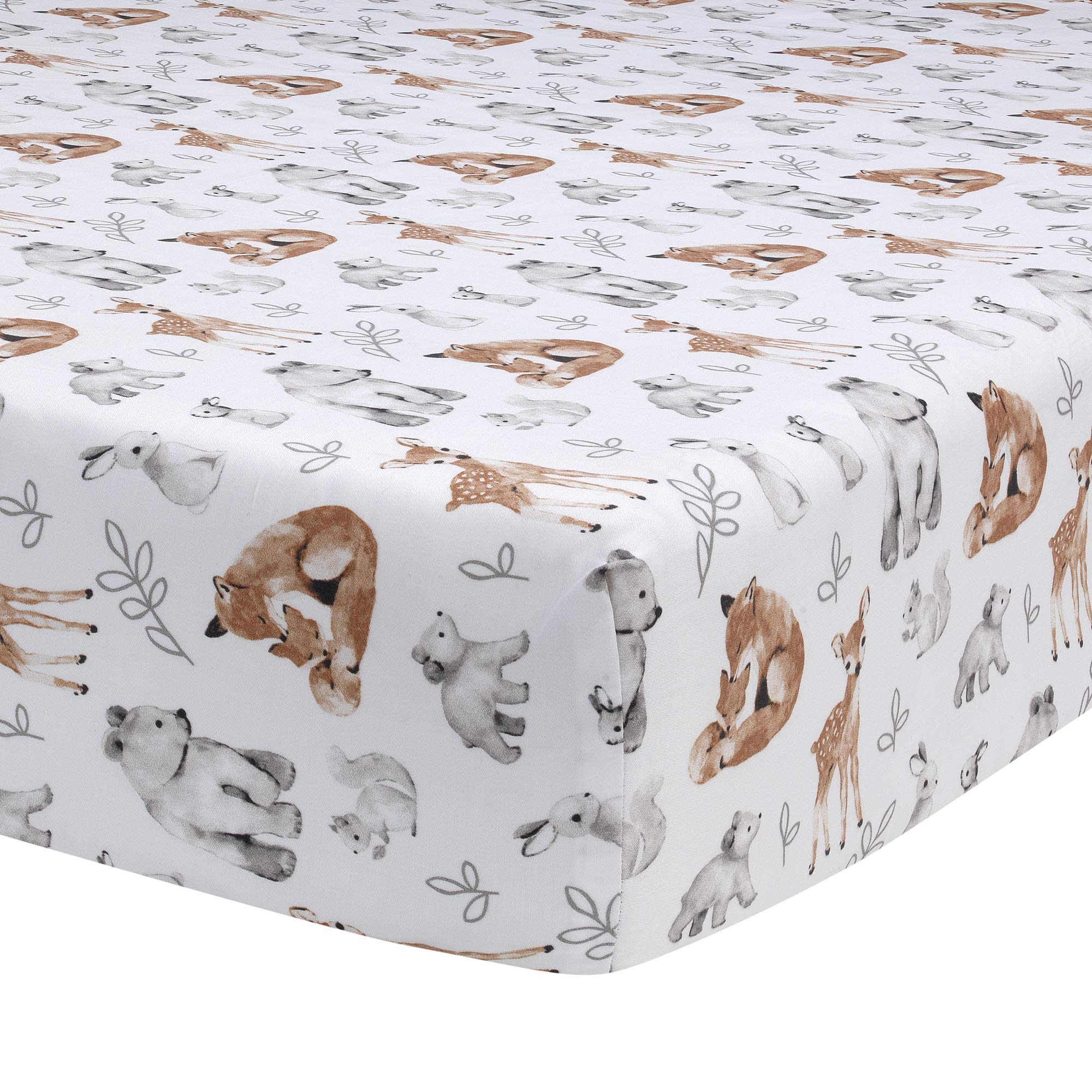 Painted Forest 4-Piece Crib Bedding Set - Gray
